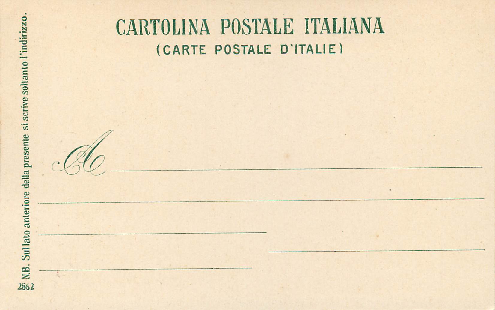 CPA Pompei Casa del pocta tragico — Rückseite