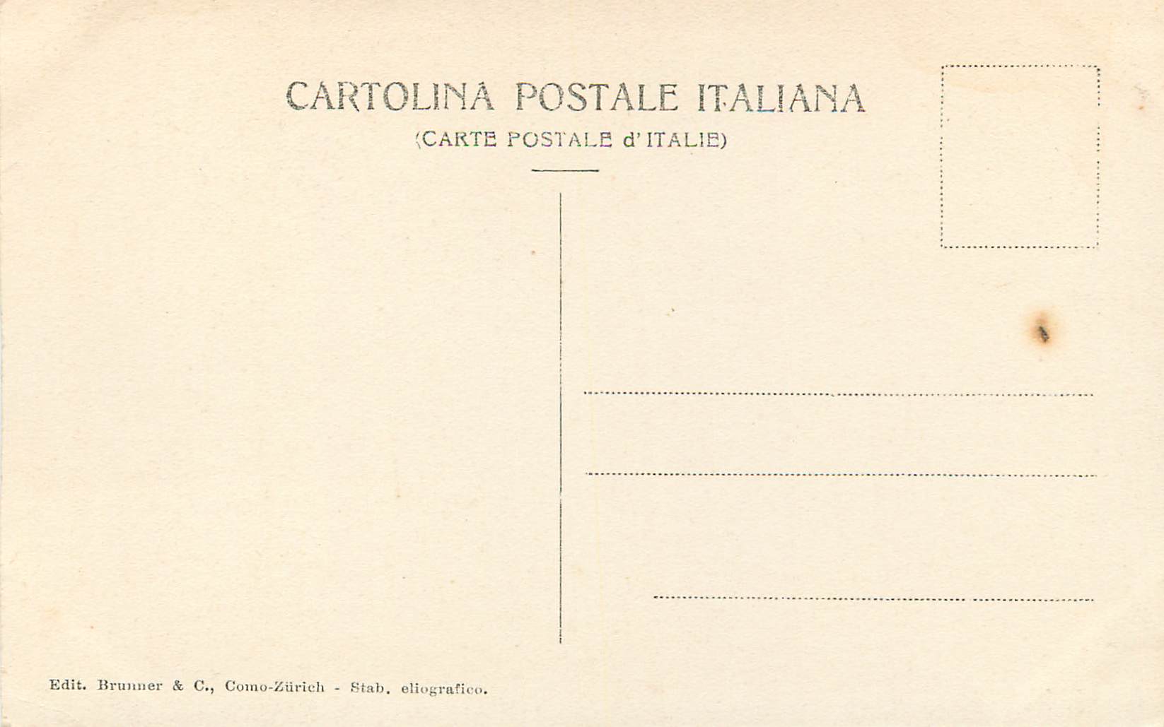 CPA Pompei Il Santuario — Rückseite