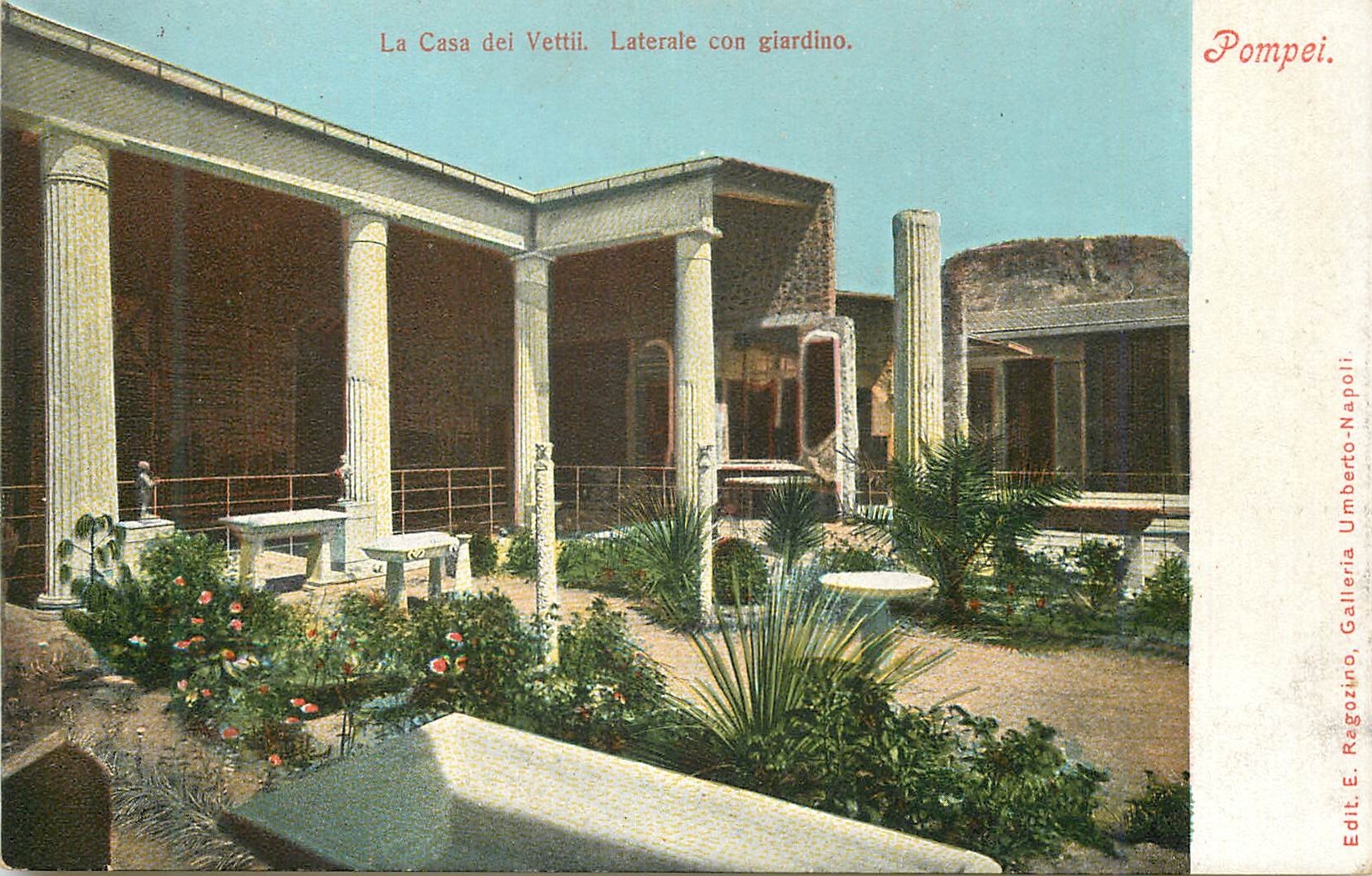 CPA Pompei La Casa dei Vettii Laterale con giardino