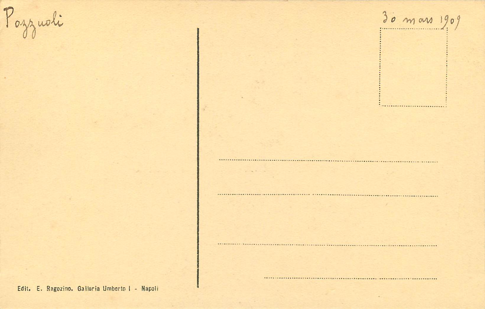CPA Pozzuoli Sotterrani dell Anfiteatro — Rückseite