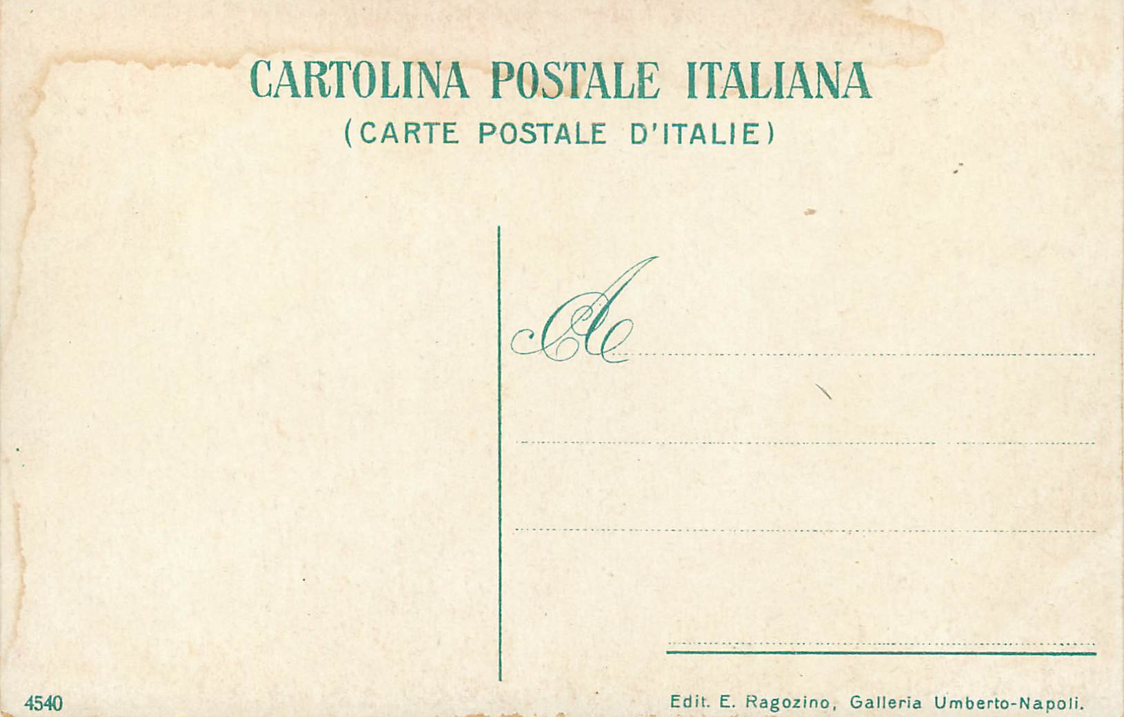 CPA Ravello Torre nella Villa Rufolo — Rückseite