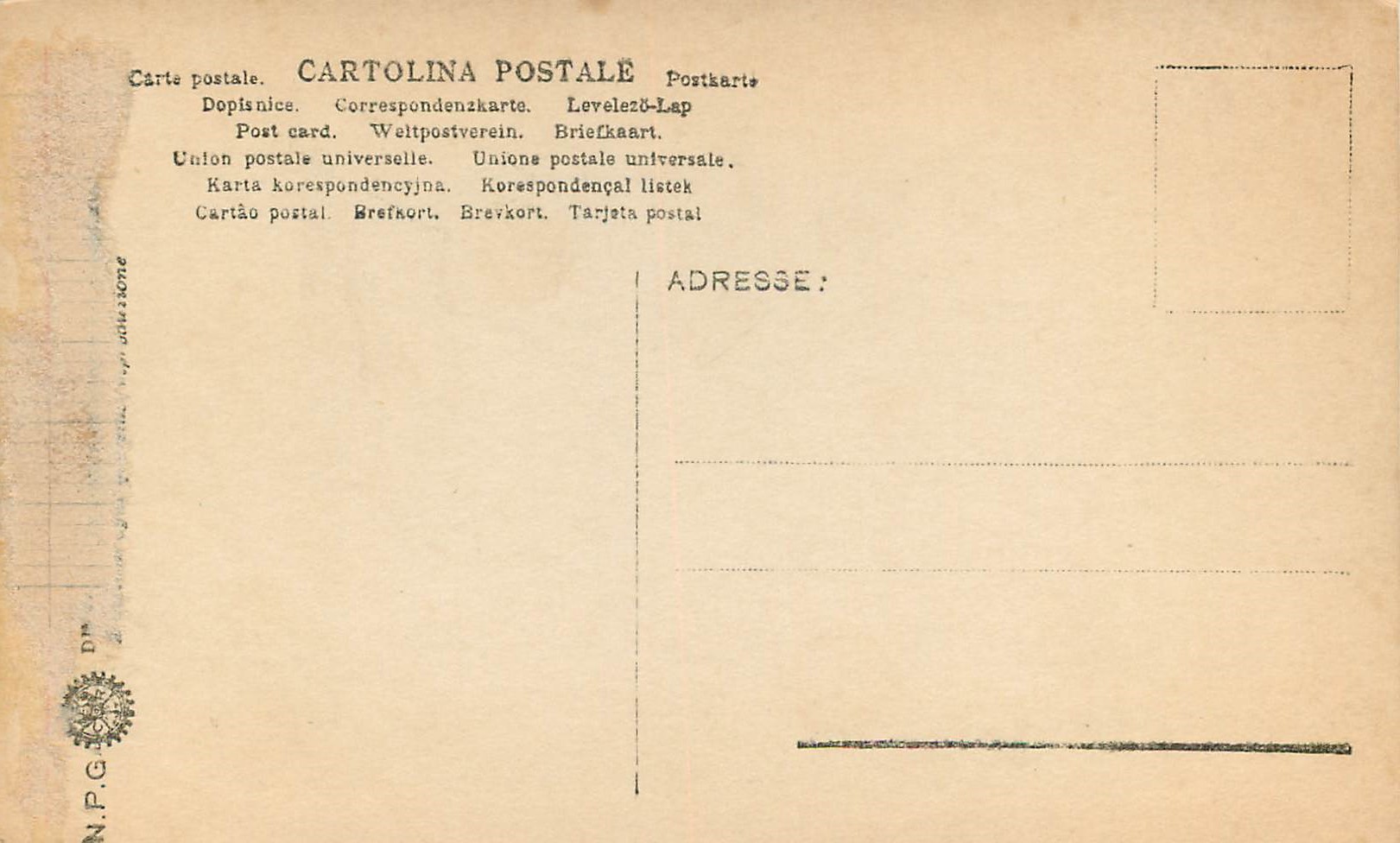CPA Roma Via Appia Tombe diverse — Rückseite