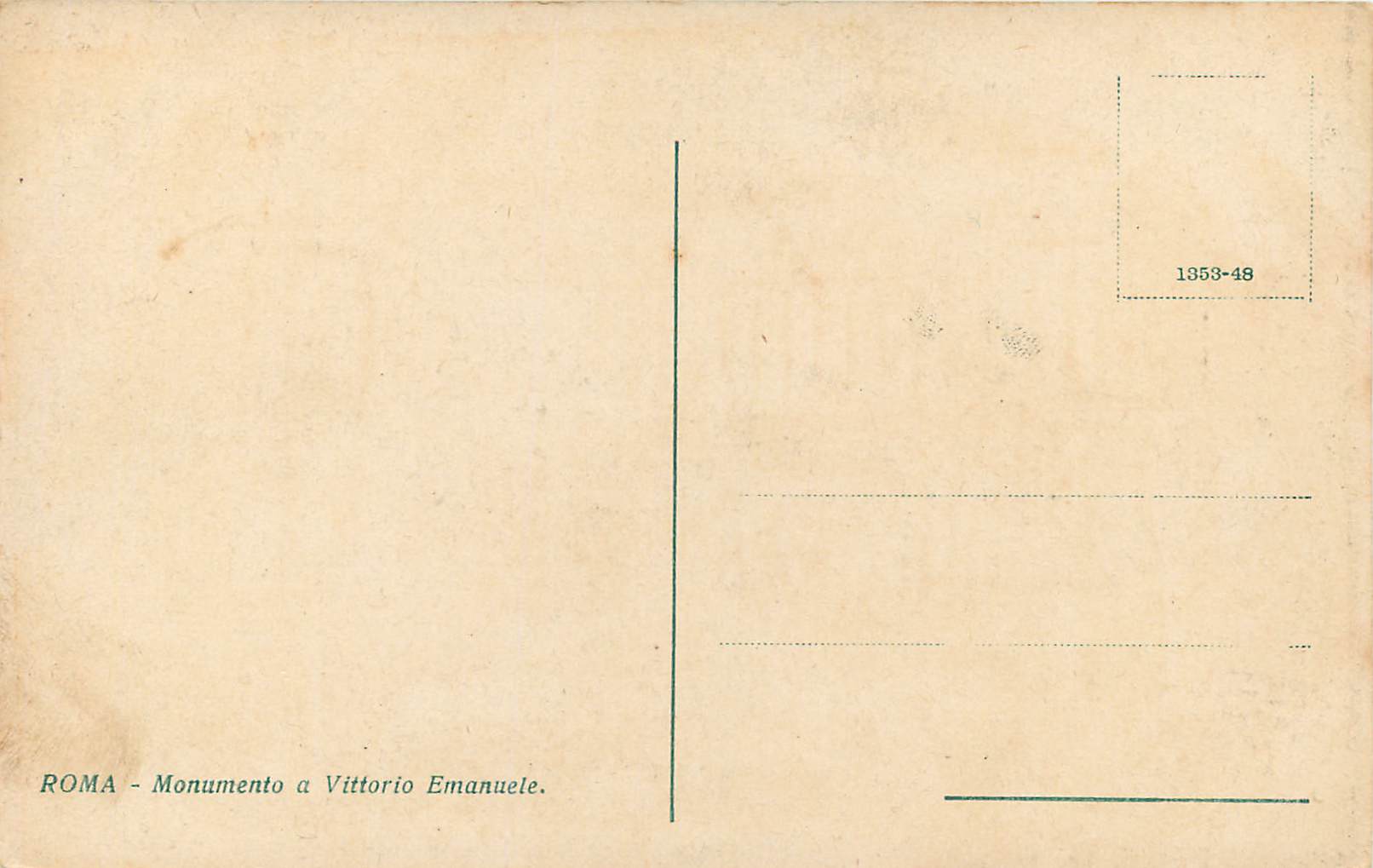 CPA Roma Monumento a Vittorio Emanuele — Rückseite