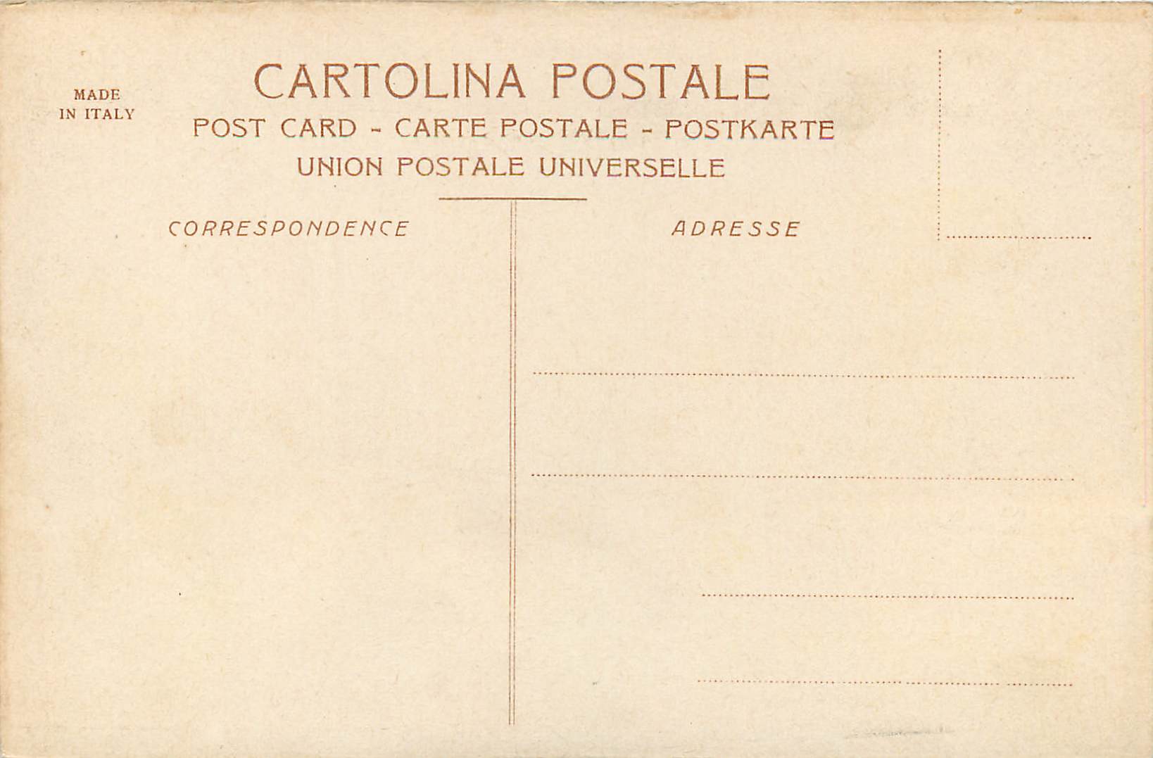CPA Roma Arco di Tito — Rückseite