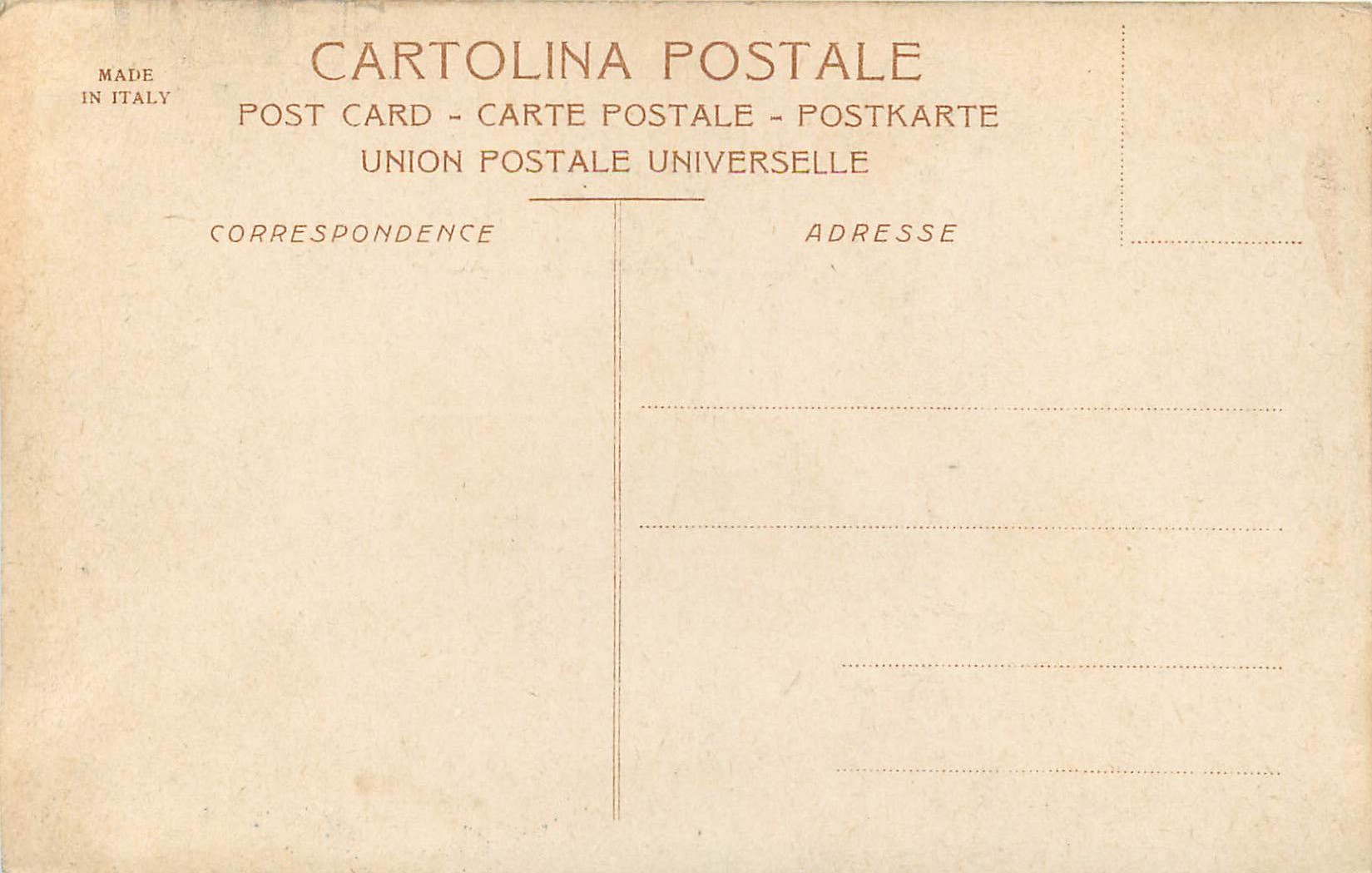 CPA Roma Tempio di Castore e Polluce — Rückseite