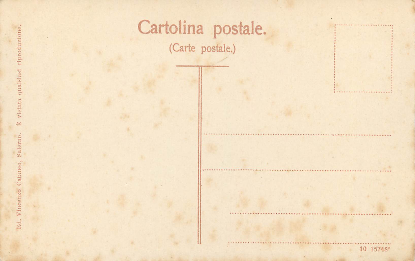 CPA Salerno Villa Comunale Mon G Nicotera Enfant — Rückseite