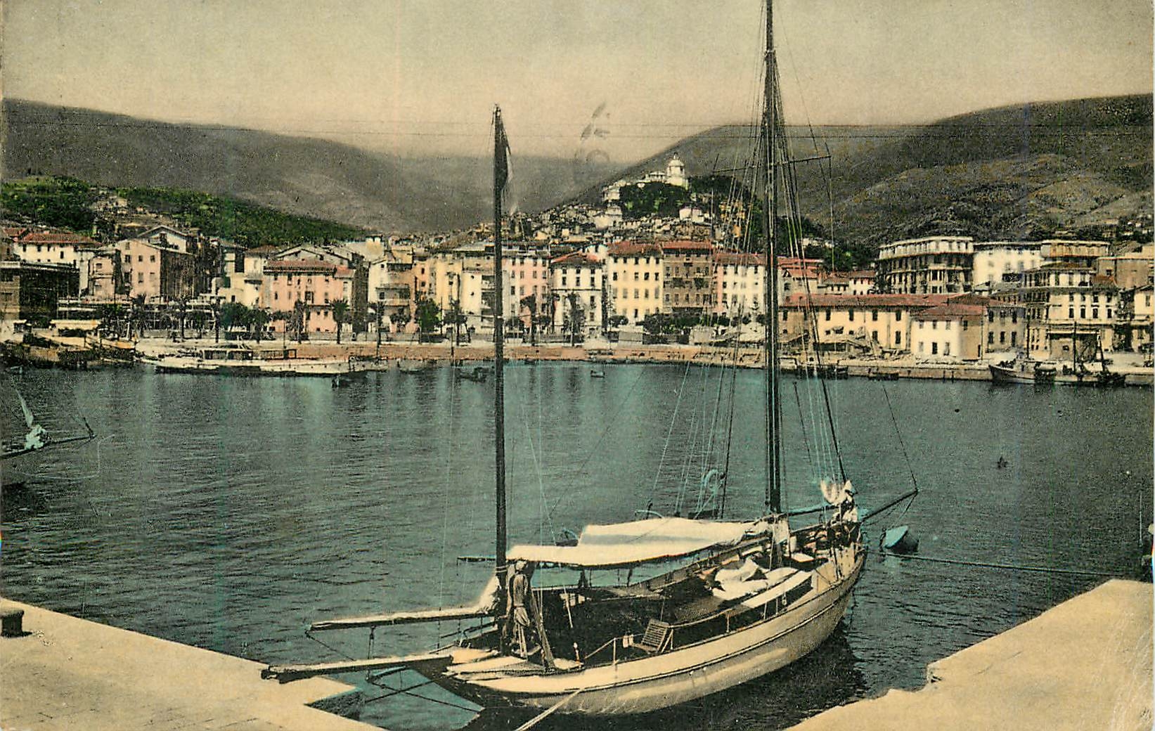 CPA San Remo Riviera dei fiori Panorama Bateau