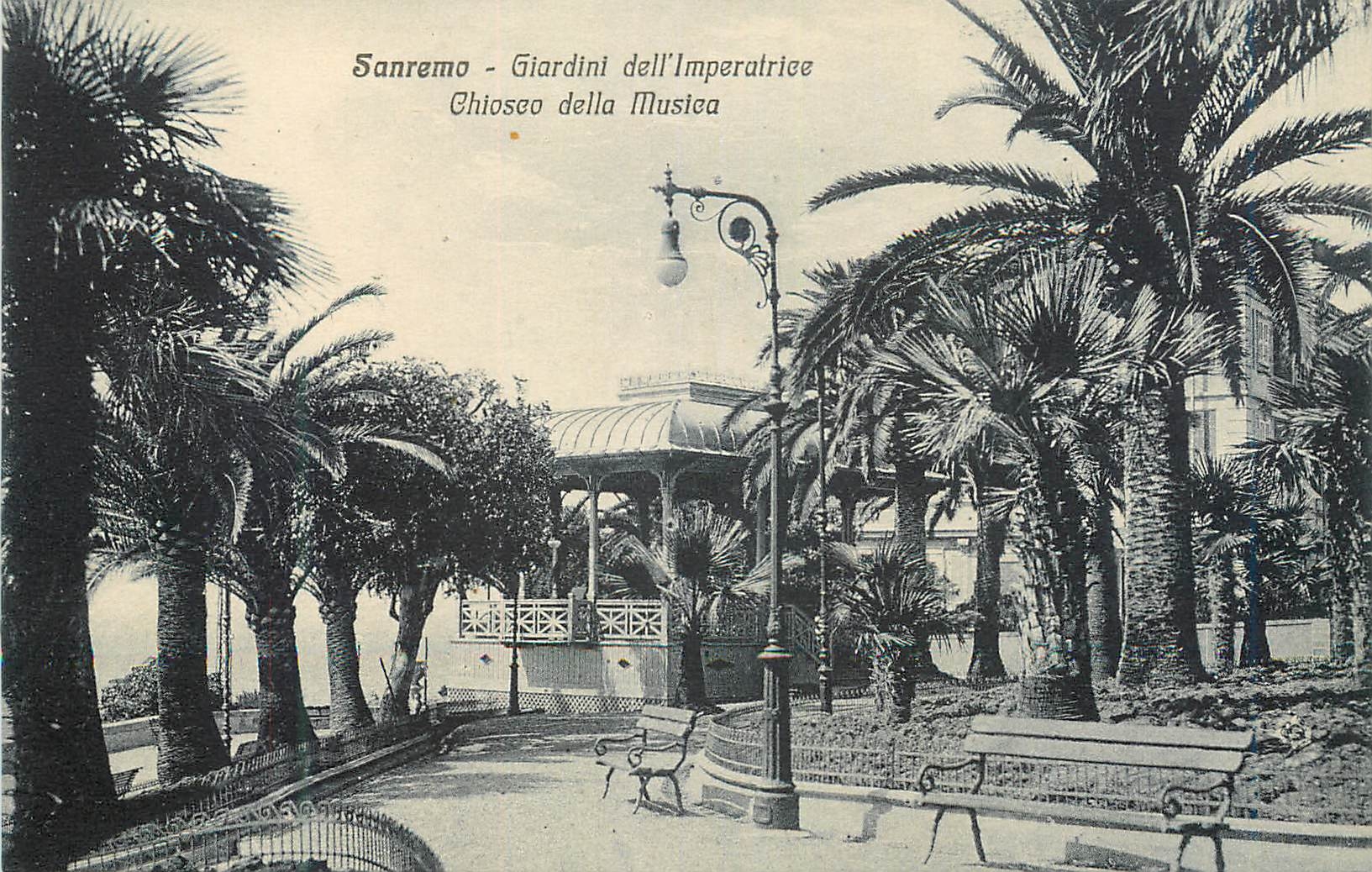CPA San Remo Giardini dell Imperatrice Chioseo della Musica