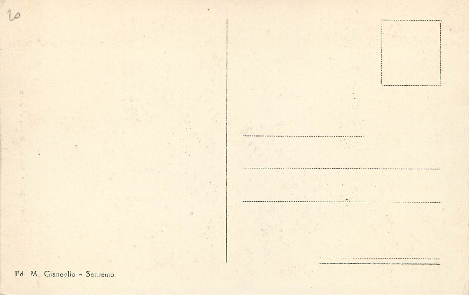 CPA San Remo Palazzo Borea d'Olmo — Rückseite