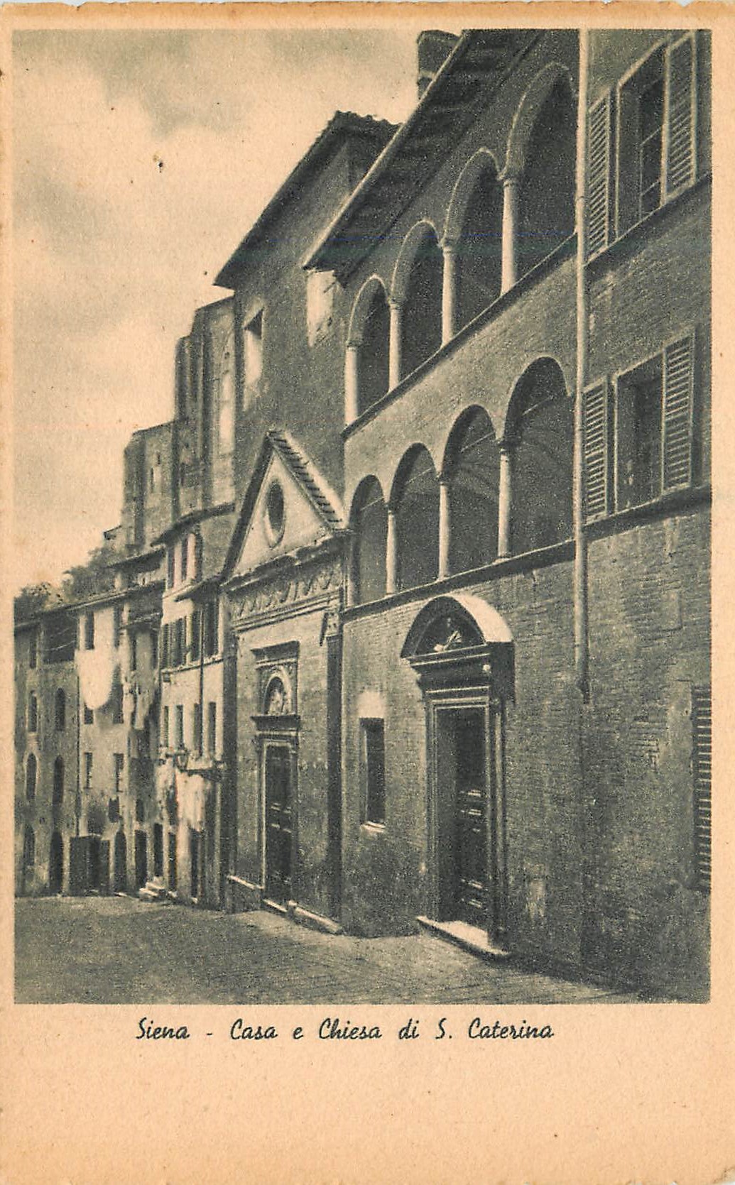 CPA Siena Casa e Chiesa di S Caterina