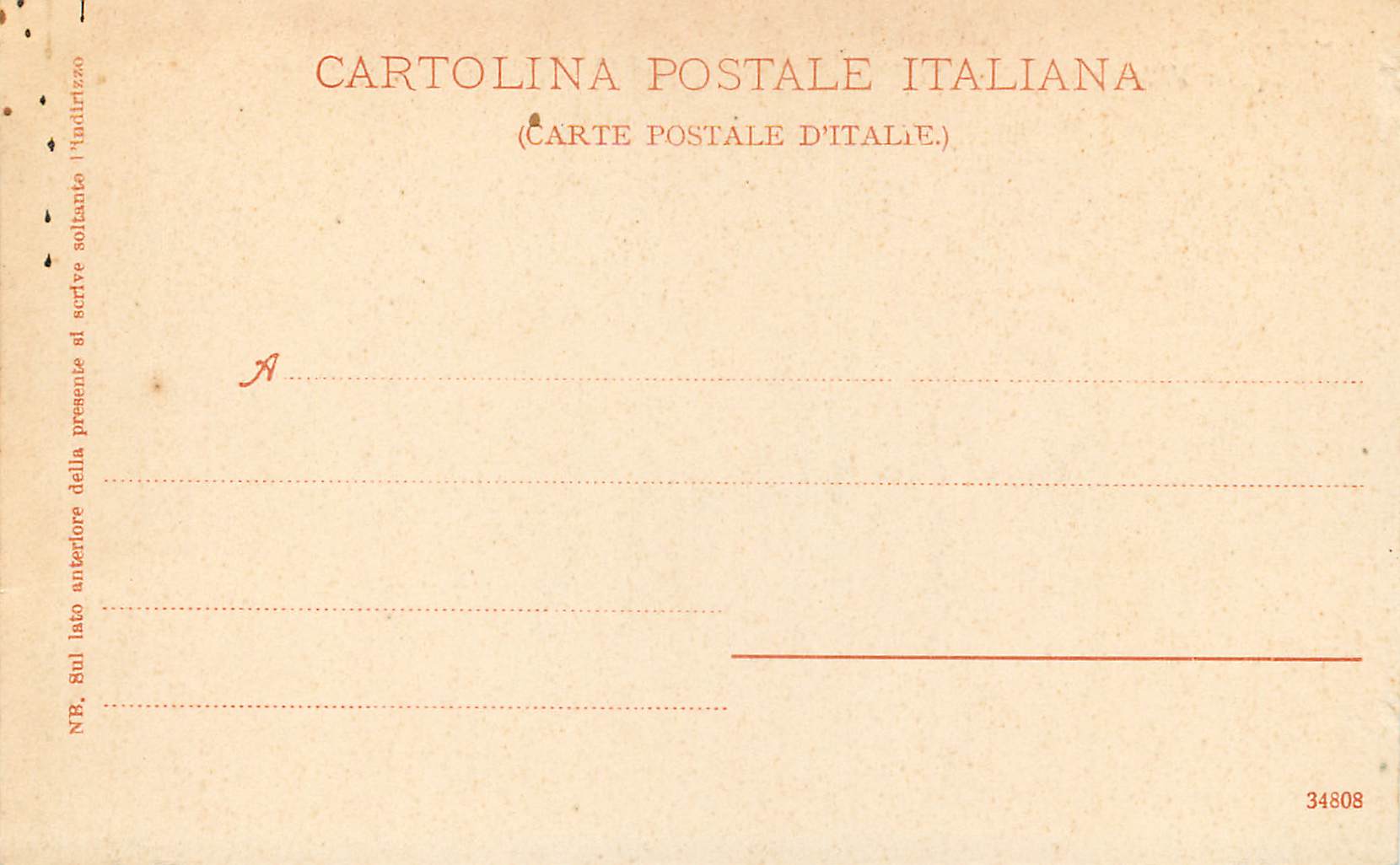 CPA Sorrento Hotel Vittoria — Rückseite