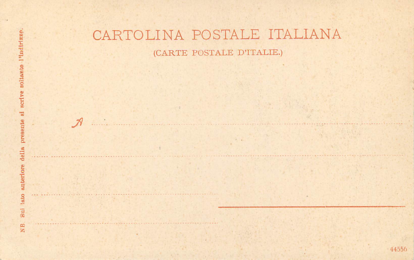 CPA Sorrento Vallata dei Mulini — Rückseite