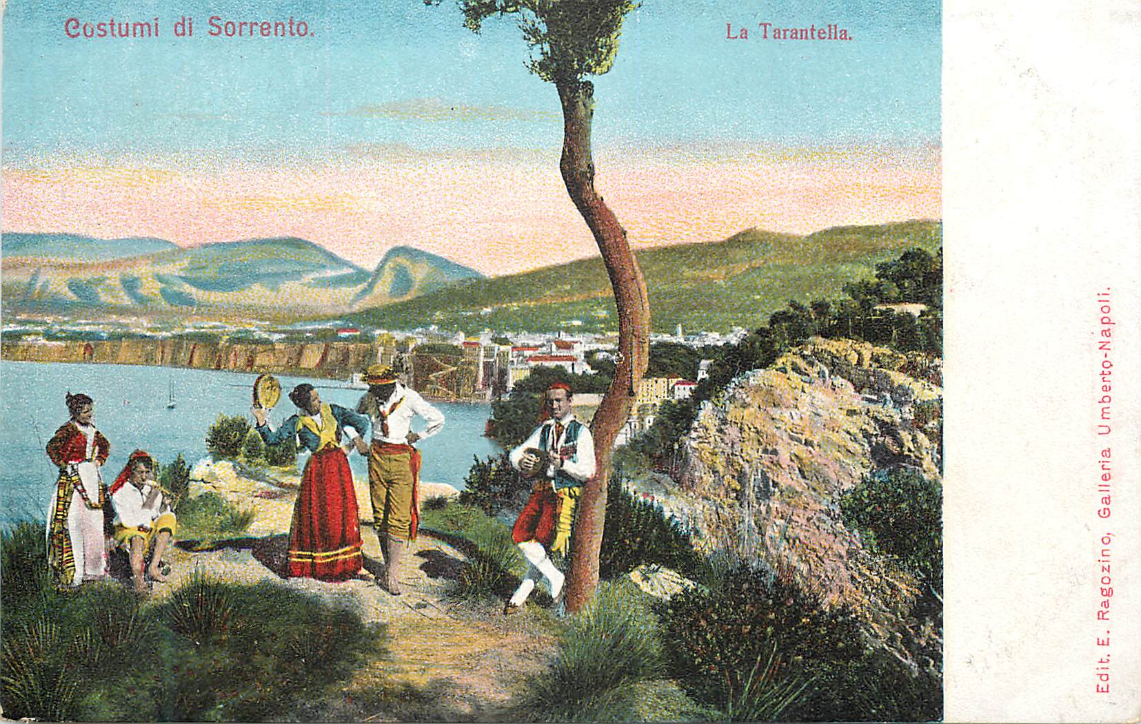 CPA Sorrento La Tarantella Costumi di Sorrento Folklore