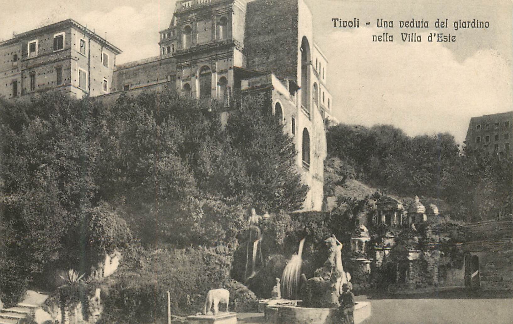 CPA Tivoli Une Veduta del giardino