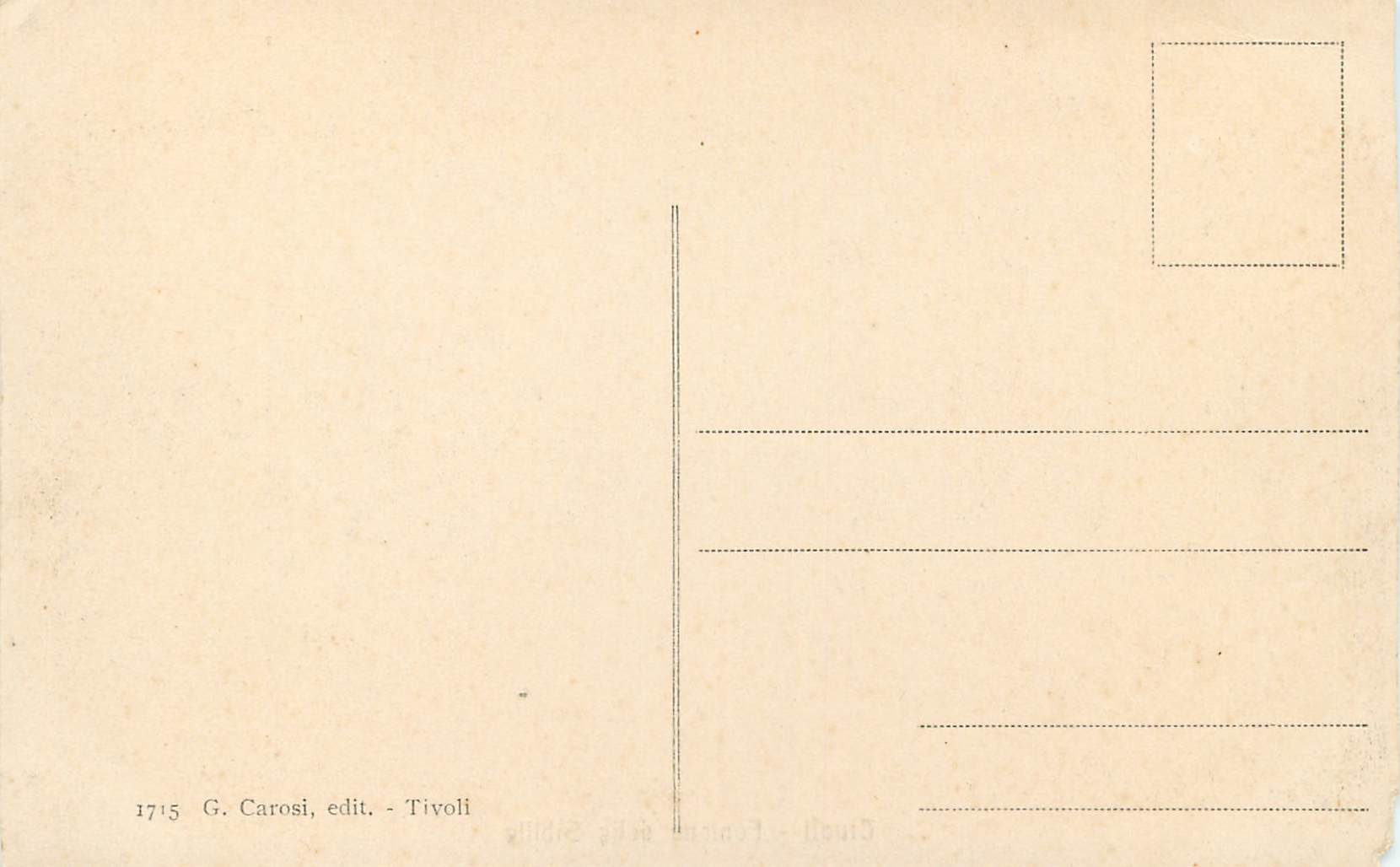 CPA Tivoli Fontana delle Sibille — Back