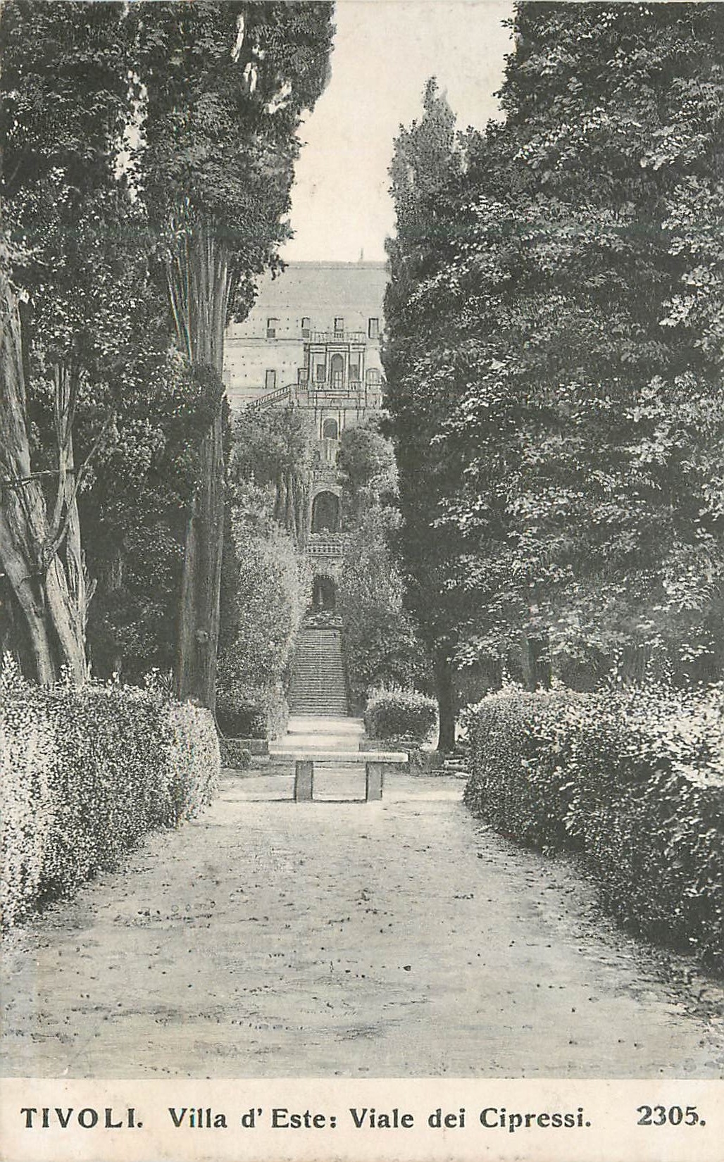CPA Tivoli Villa d'Este Viale dei Cipressi