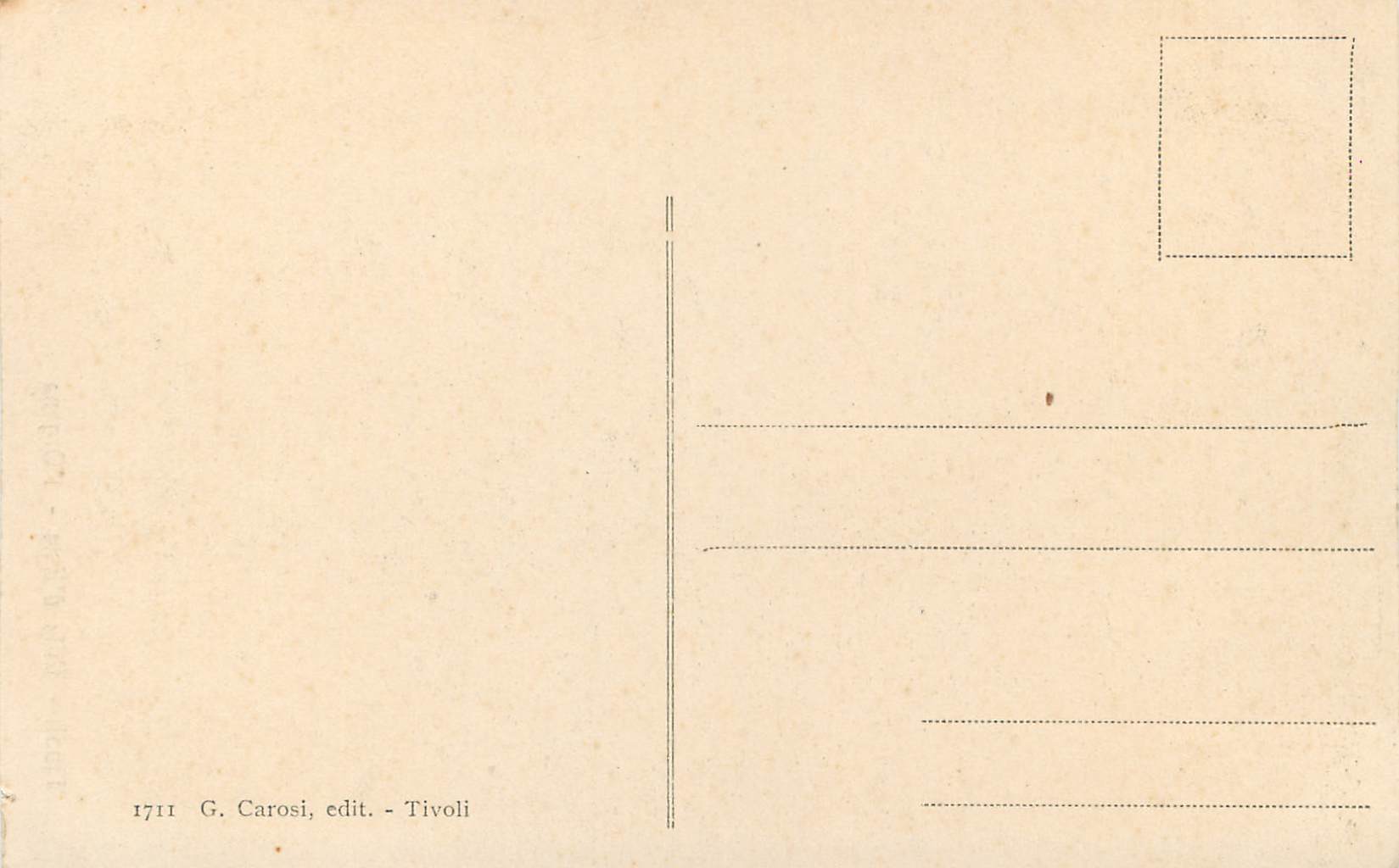 CPA Tivoli Villa d'Este  l'Organo — Rückseite