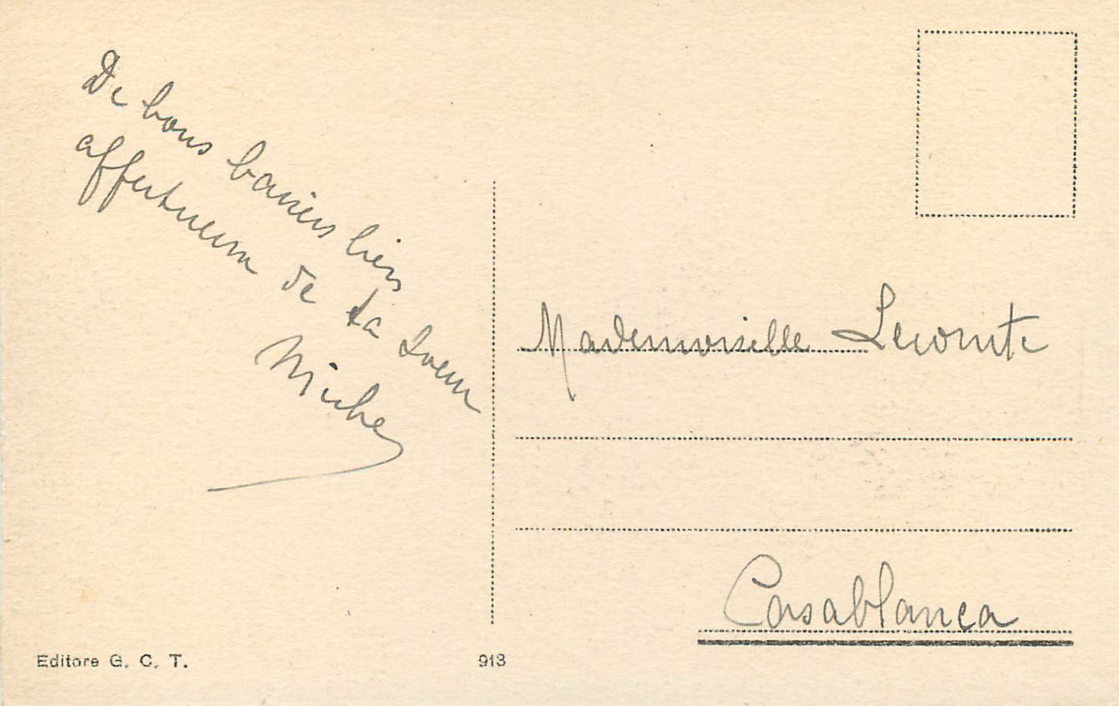 CPA Torino Castello del Valentino — Rückseite