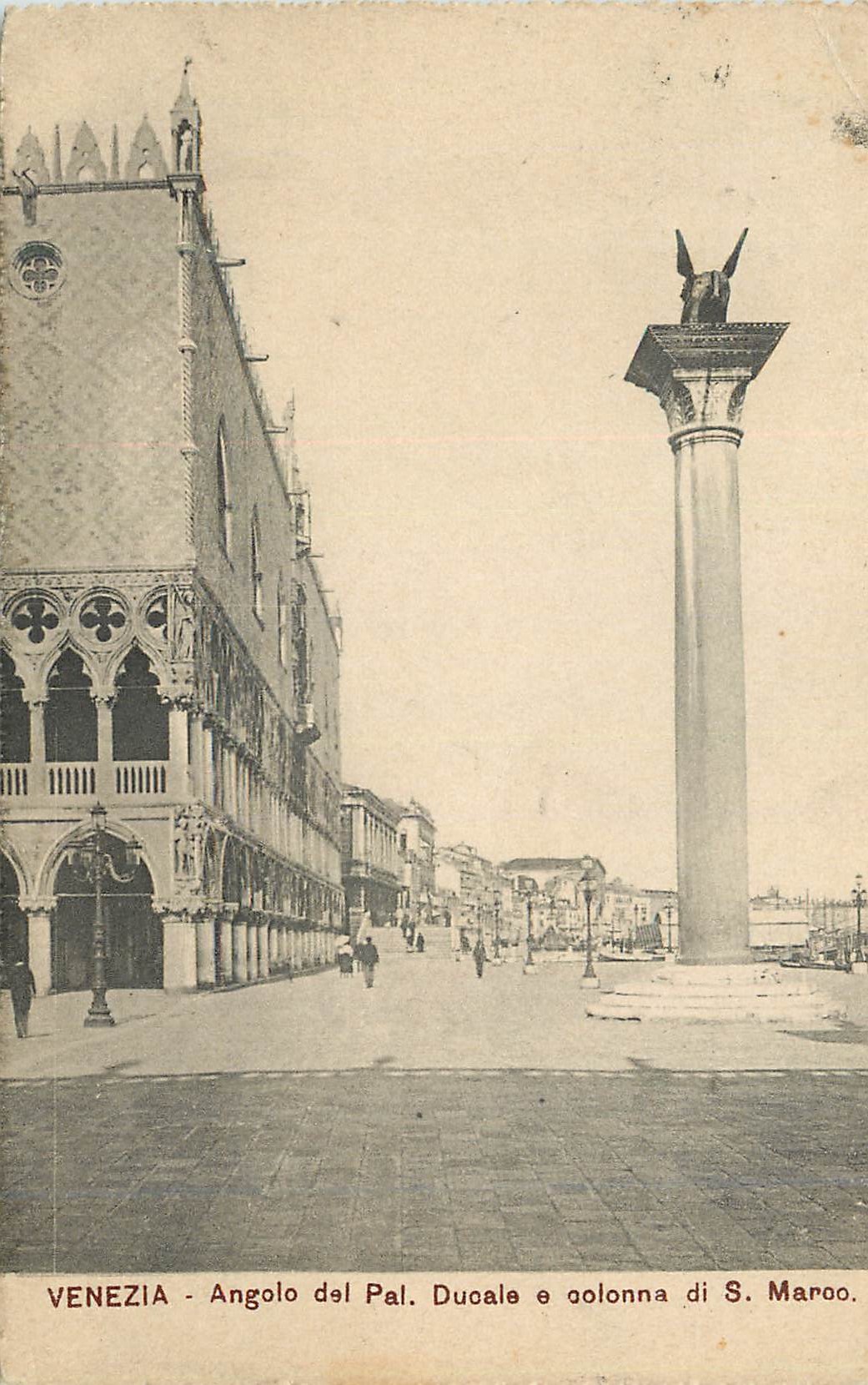 CPA Venezia Angolo del Pal Ducale e colonna di S Marco