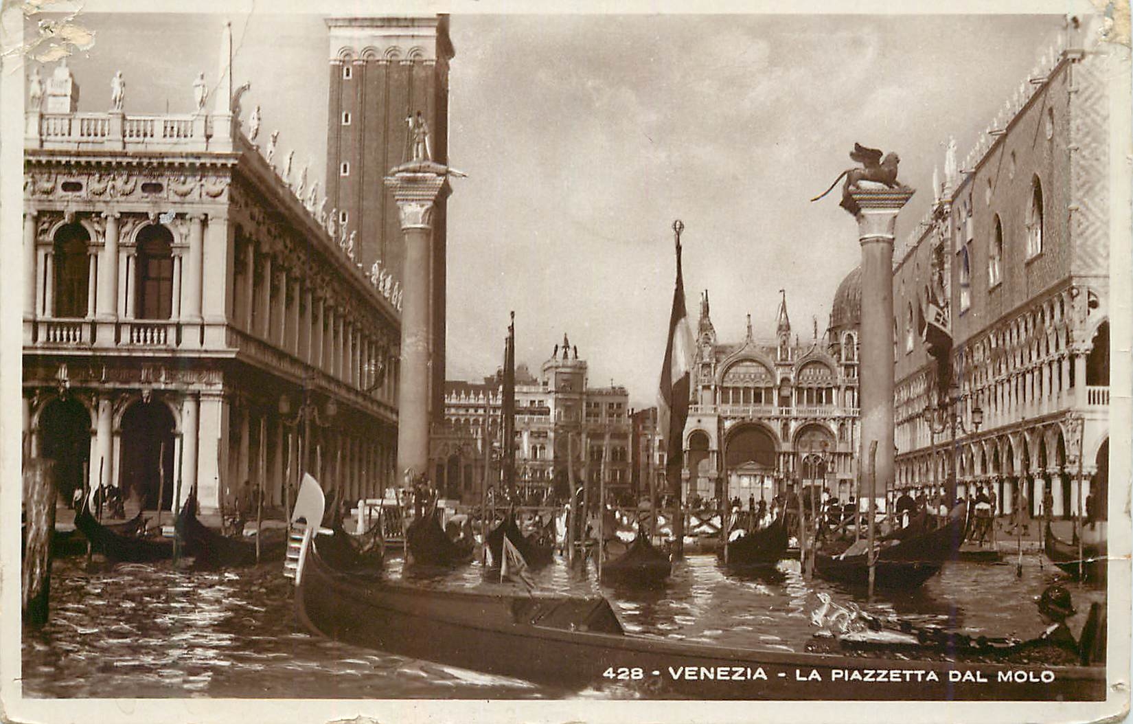 CPA Venezia La Piezzetta Dal Molo Bateaux