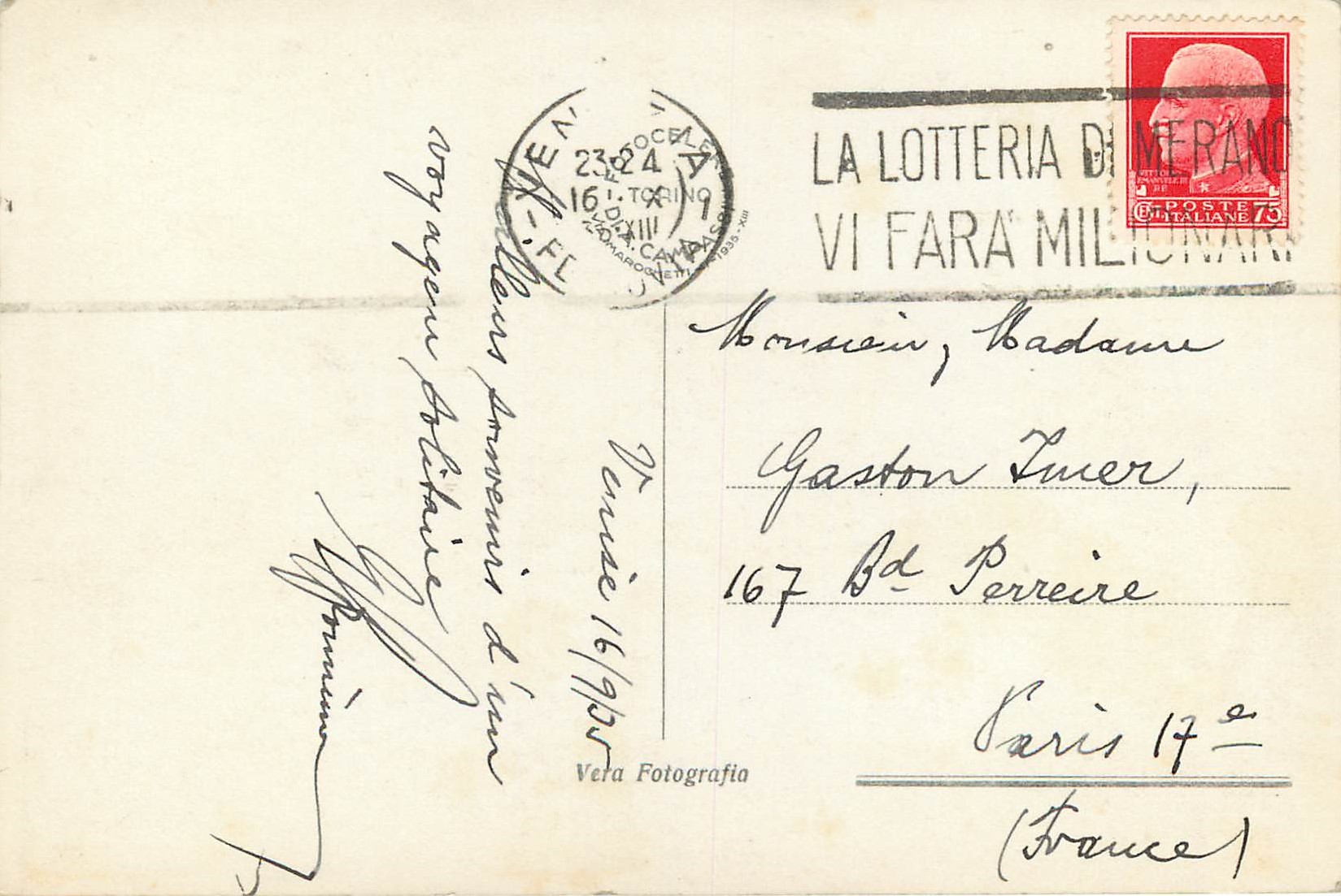 CPA Venezia Palazzo Ducale Angolo — Rückseite