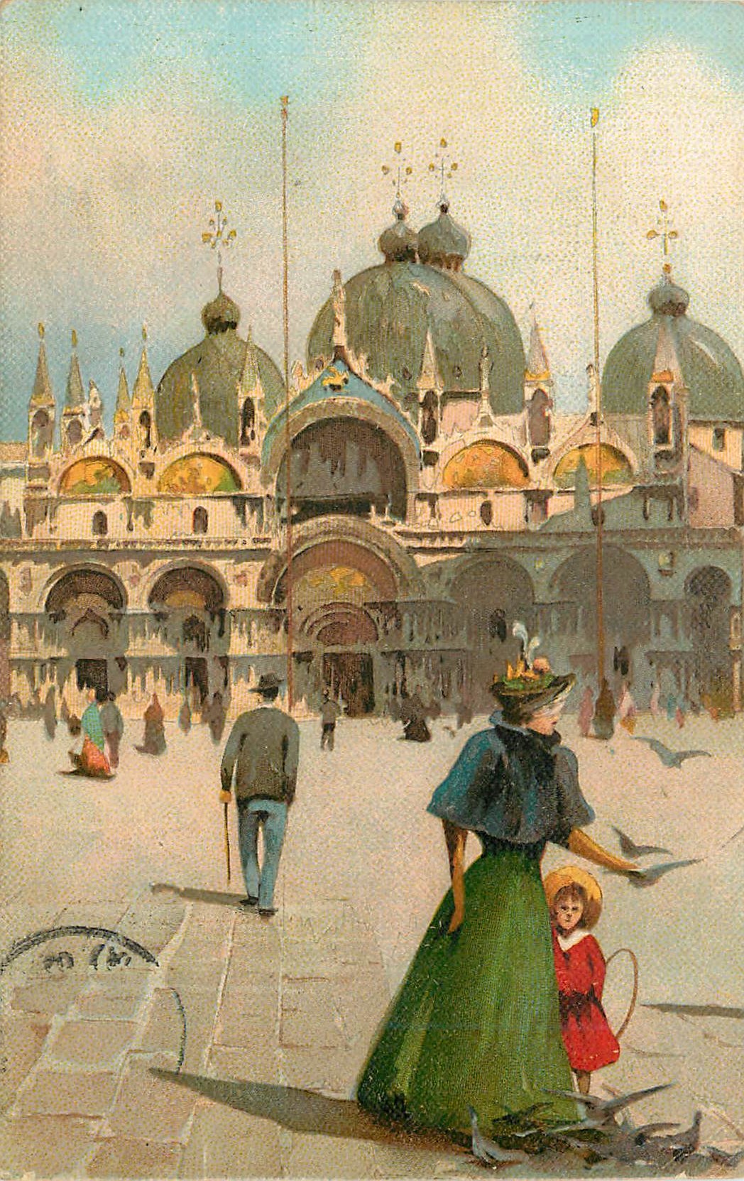 CPA Venezia Femme Enfant
