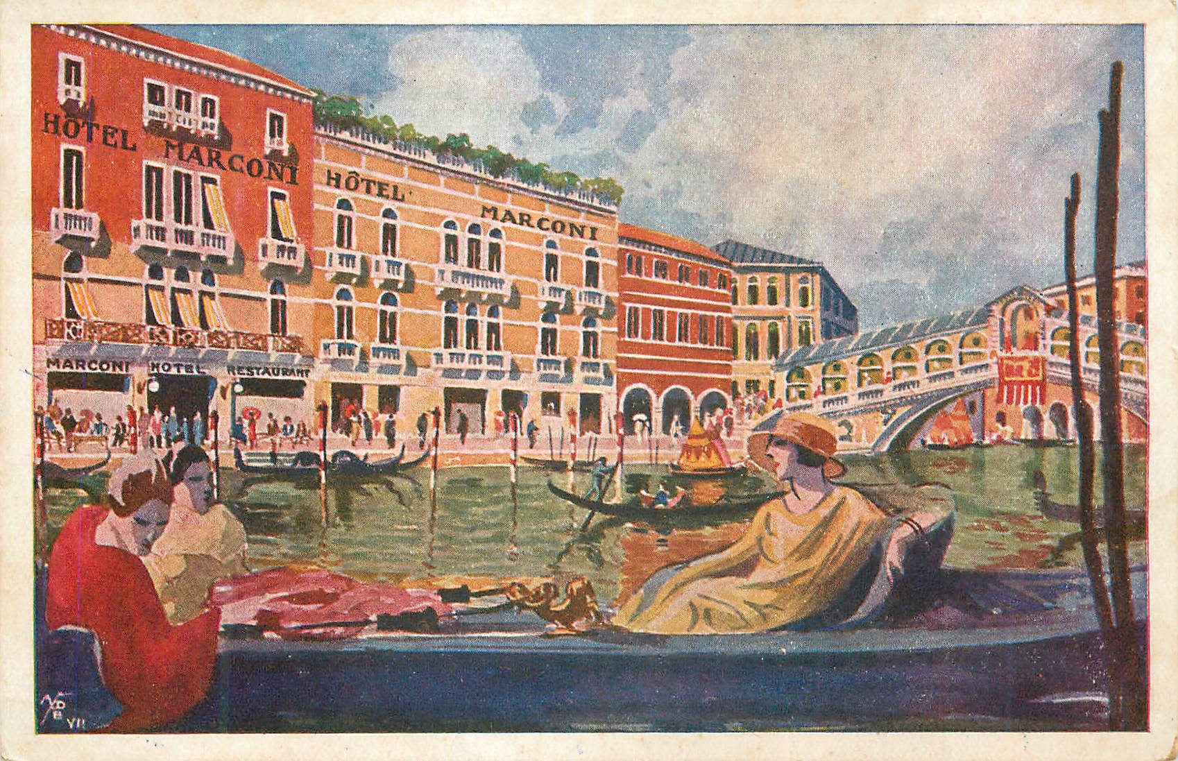 CPA Venezia Canal Grande Ponte di Rialto Femme