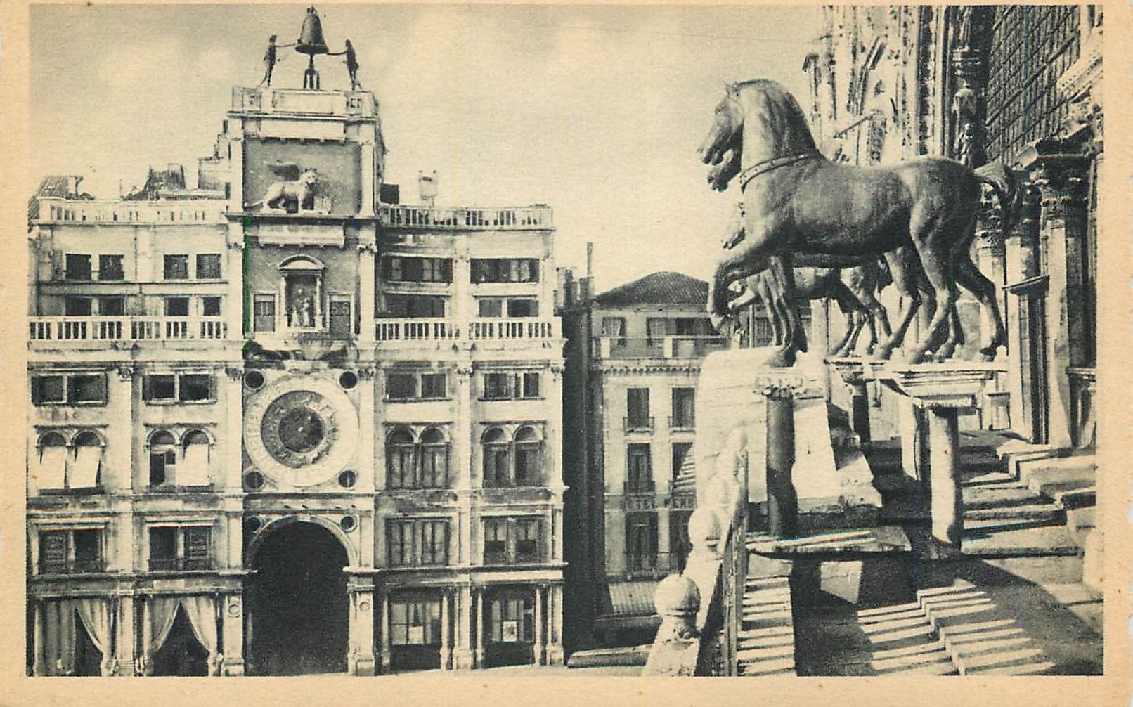 CPA Venezia Les chevaux en bronze