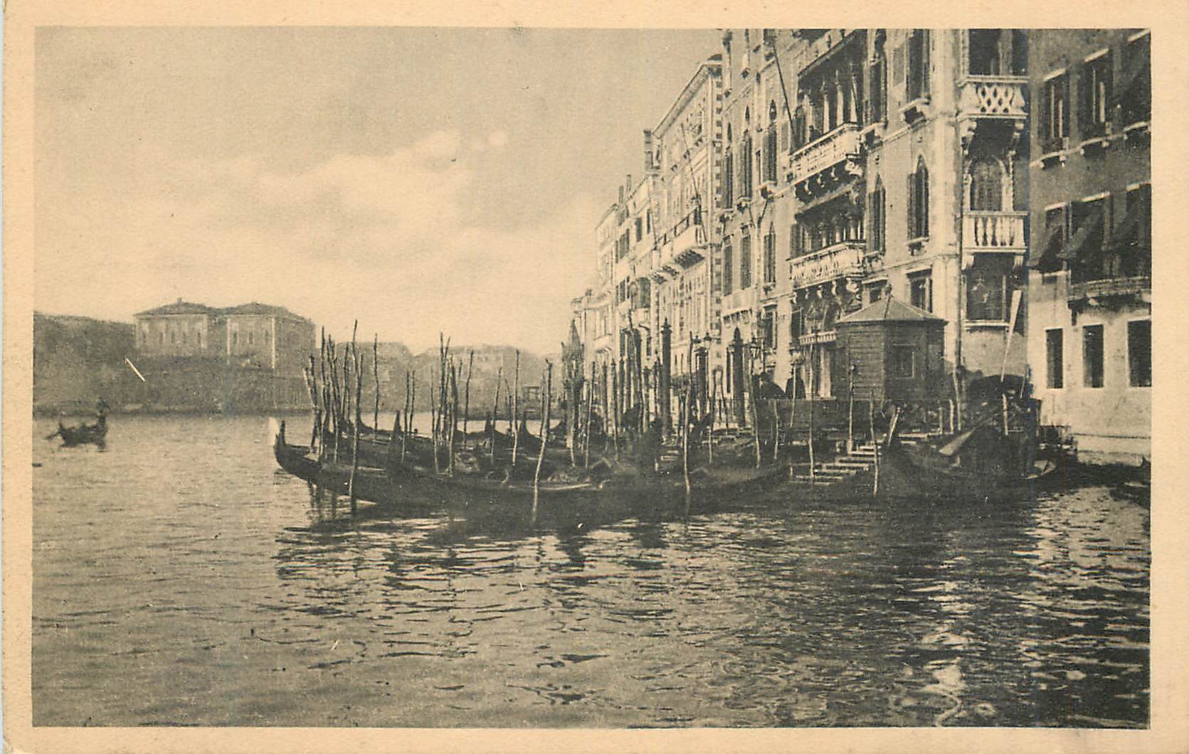 CPA Venezia Canal grande Hotel Europe Bateaux