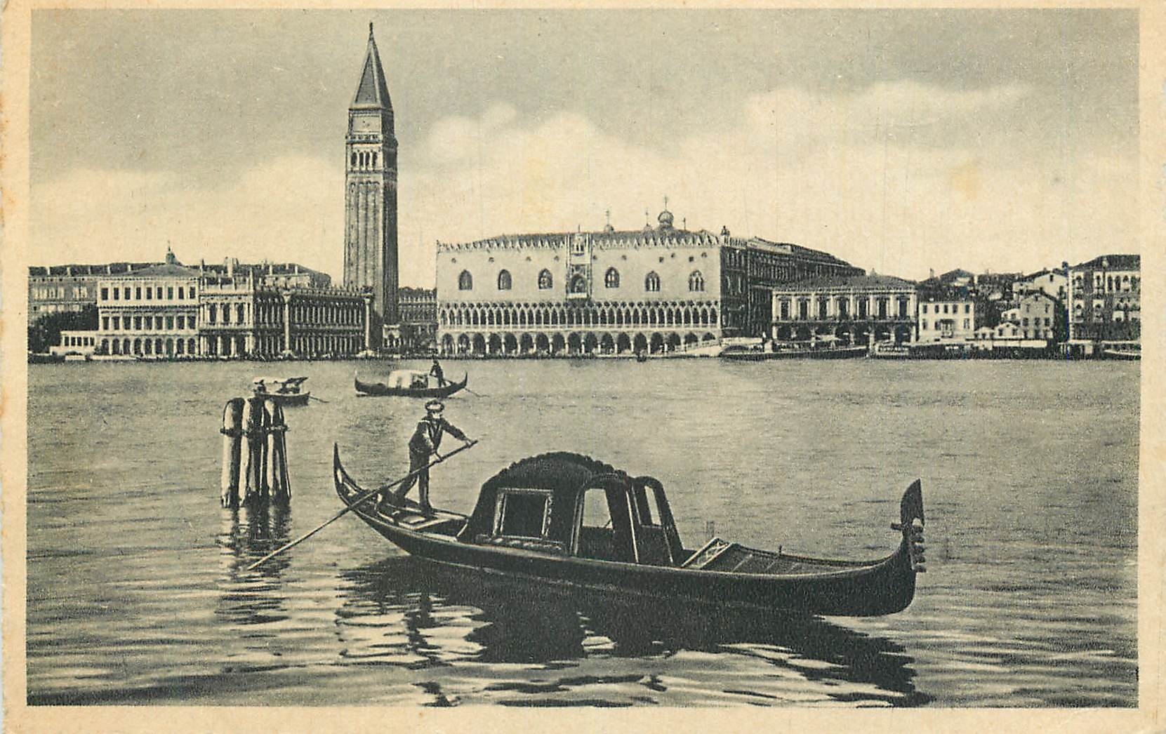 CPA Venezia Panorama des Insel St Giorgio Bateau