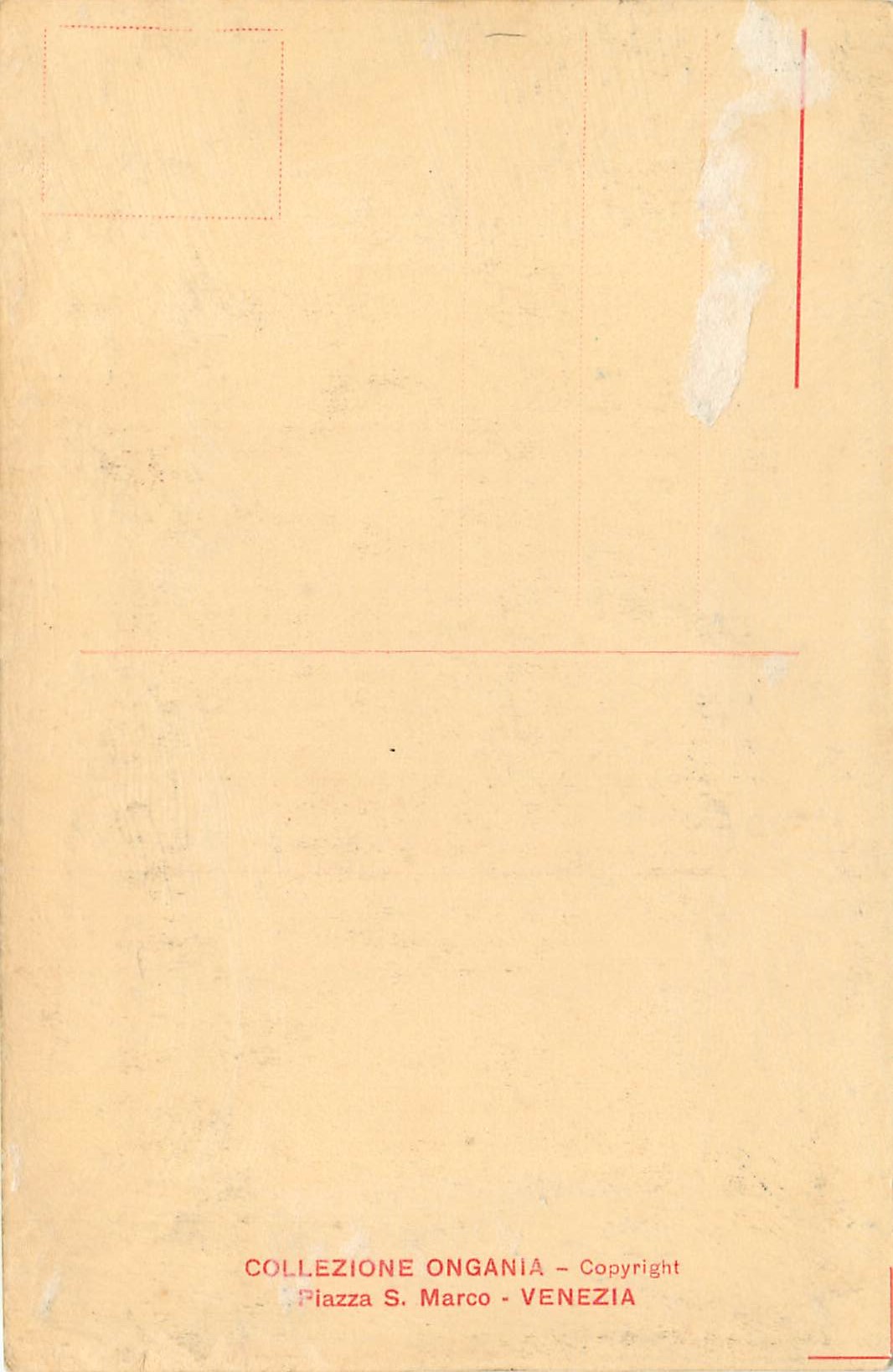CPA Venezia Palazzo Ca d'Oro — Rückseite