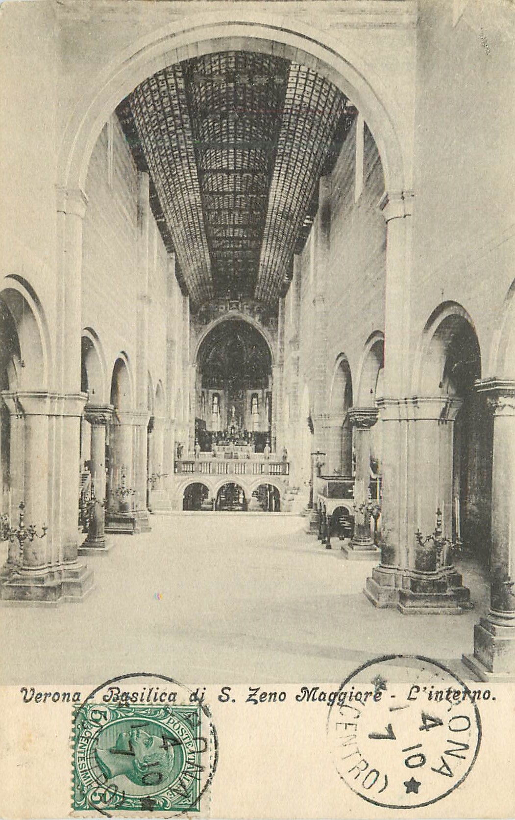 CPA Verona Basilica di S Zeno Maggiore L'interno