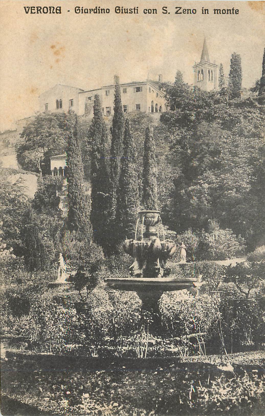 CPA Verona Giardino Guisti con S Zeno in monte