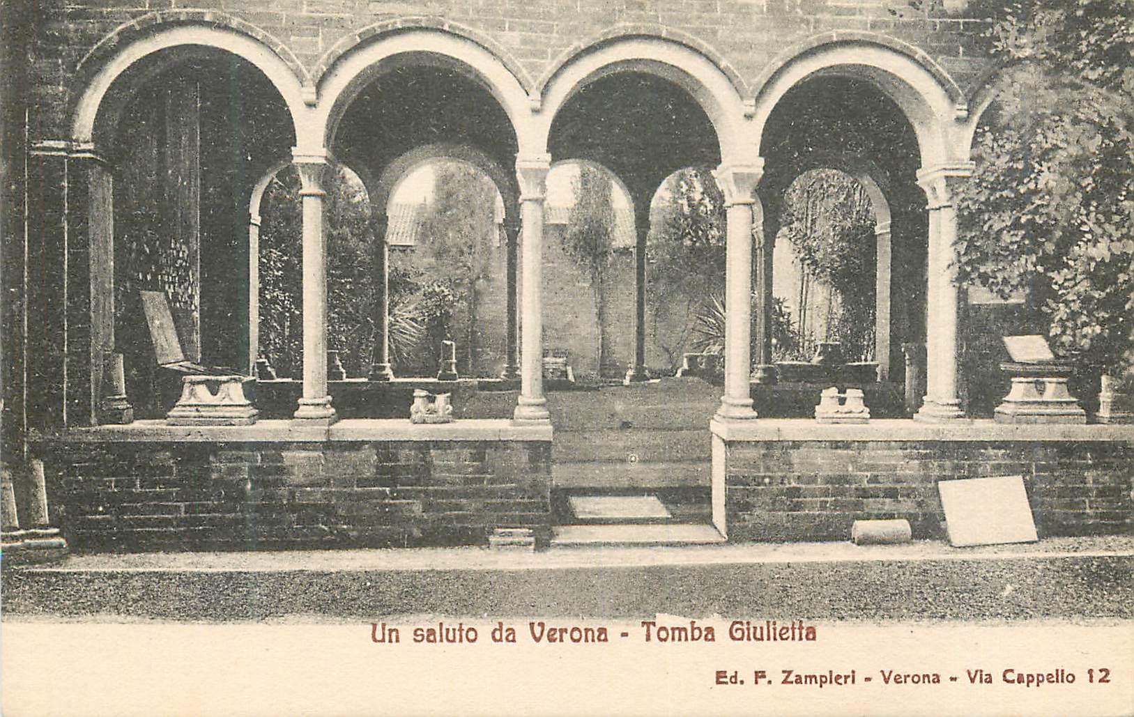 CPA Verona Un saluto de Verona Tomba Giulietta
