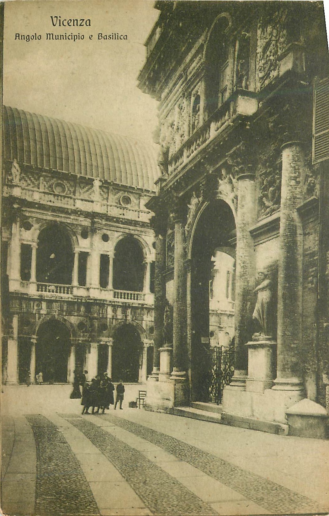 CPA Vicenza Angolo Municipio e Basilica