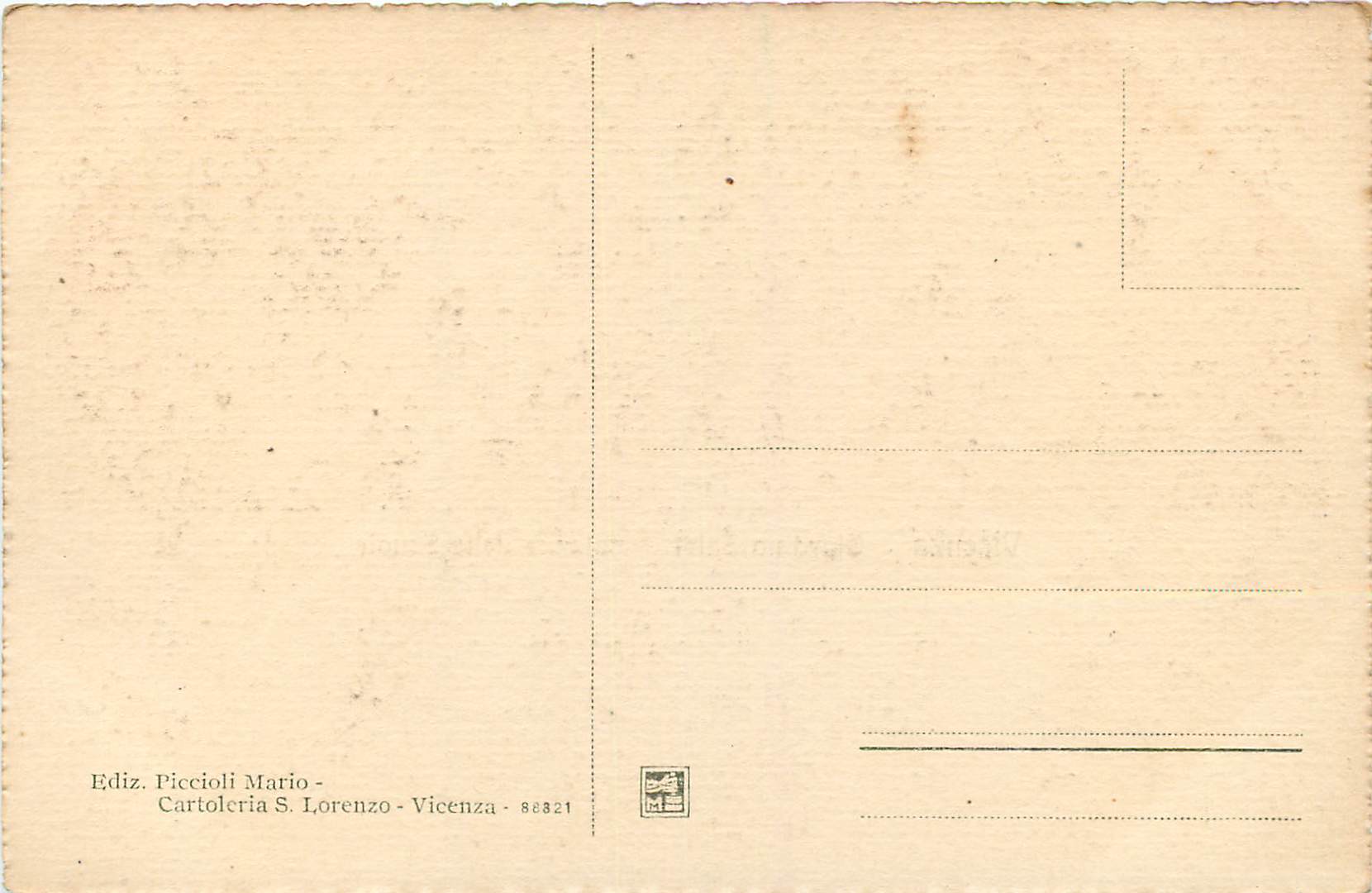 CPA Vicenza Giardino Salvi Palazzo delle Scuole — Rückseite