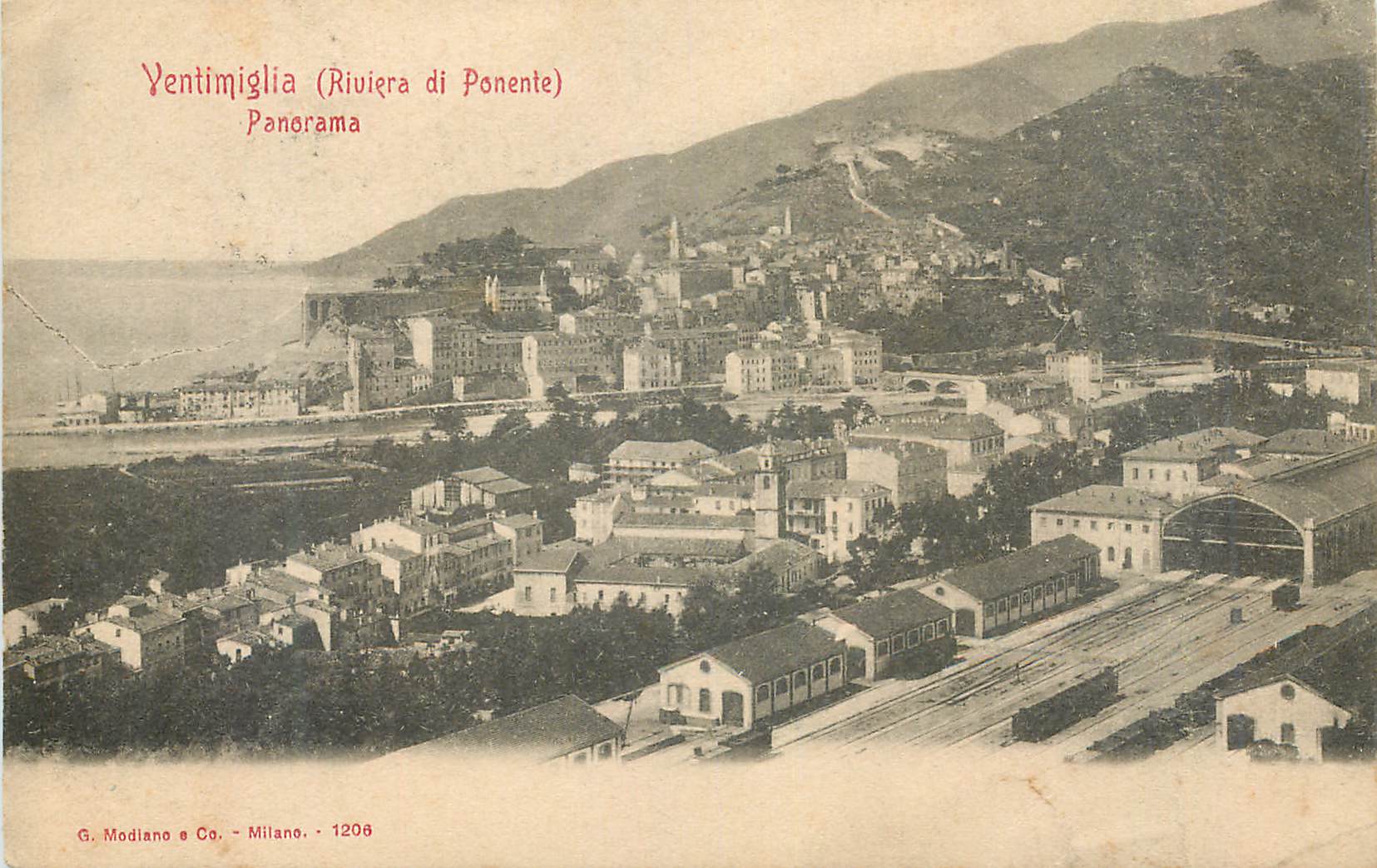 CPA Ventimiglia (Riviera di Ponenie) Panorama Train