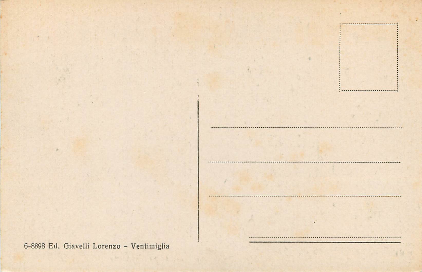 CPA Ventimiglia Panorama della costa Francese — Rückseite
