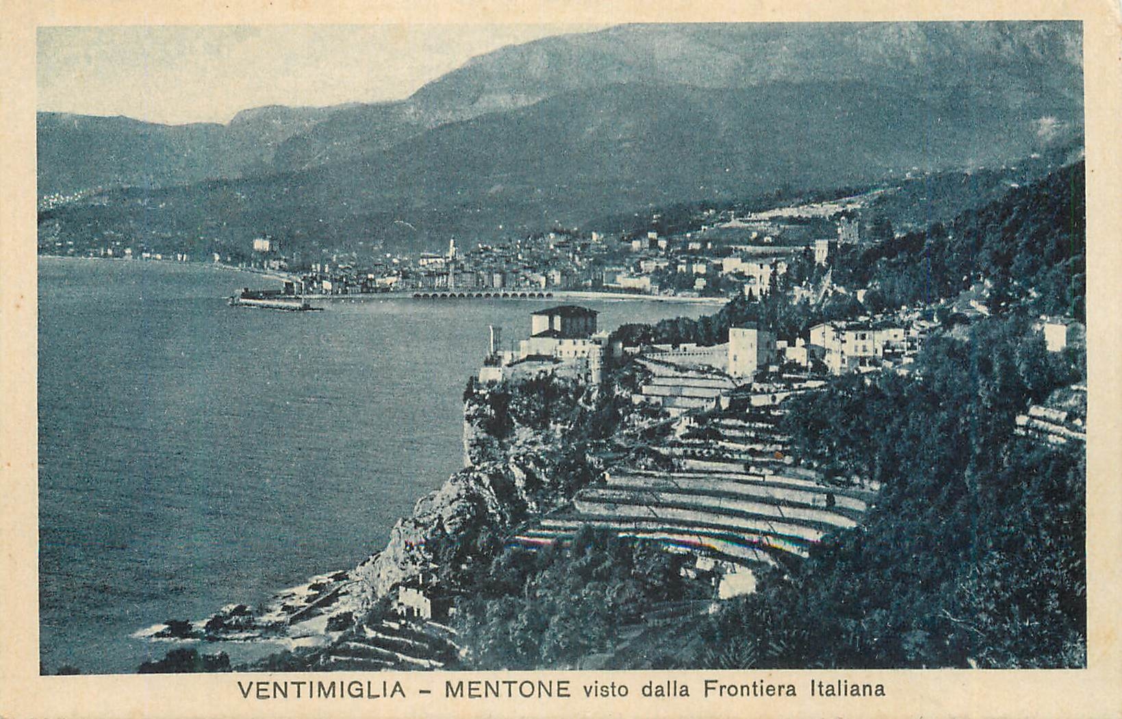 CPA Ventimiglia Mentone visto dalla Frontiera Italiana