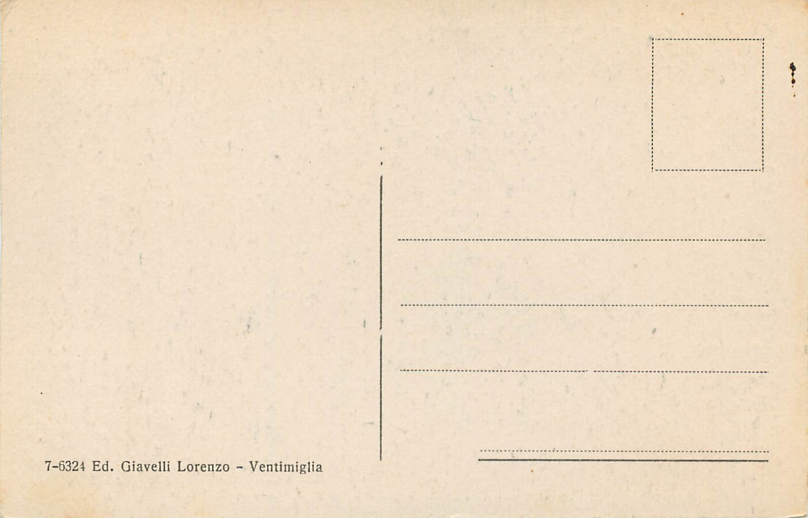 CPA Ventimiglia Mentone visto dalla Frontiera Italiana — Rückseite