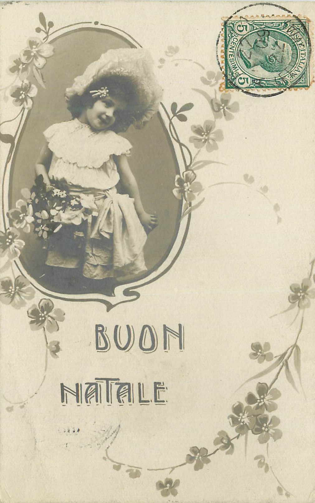 CPA Buon natale Enfant