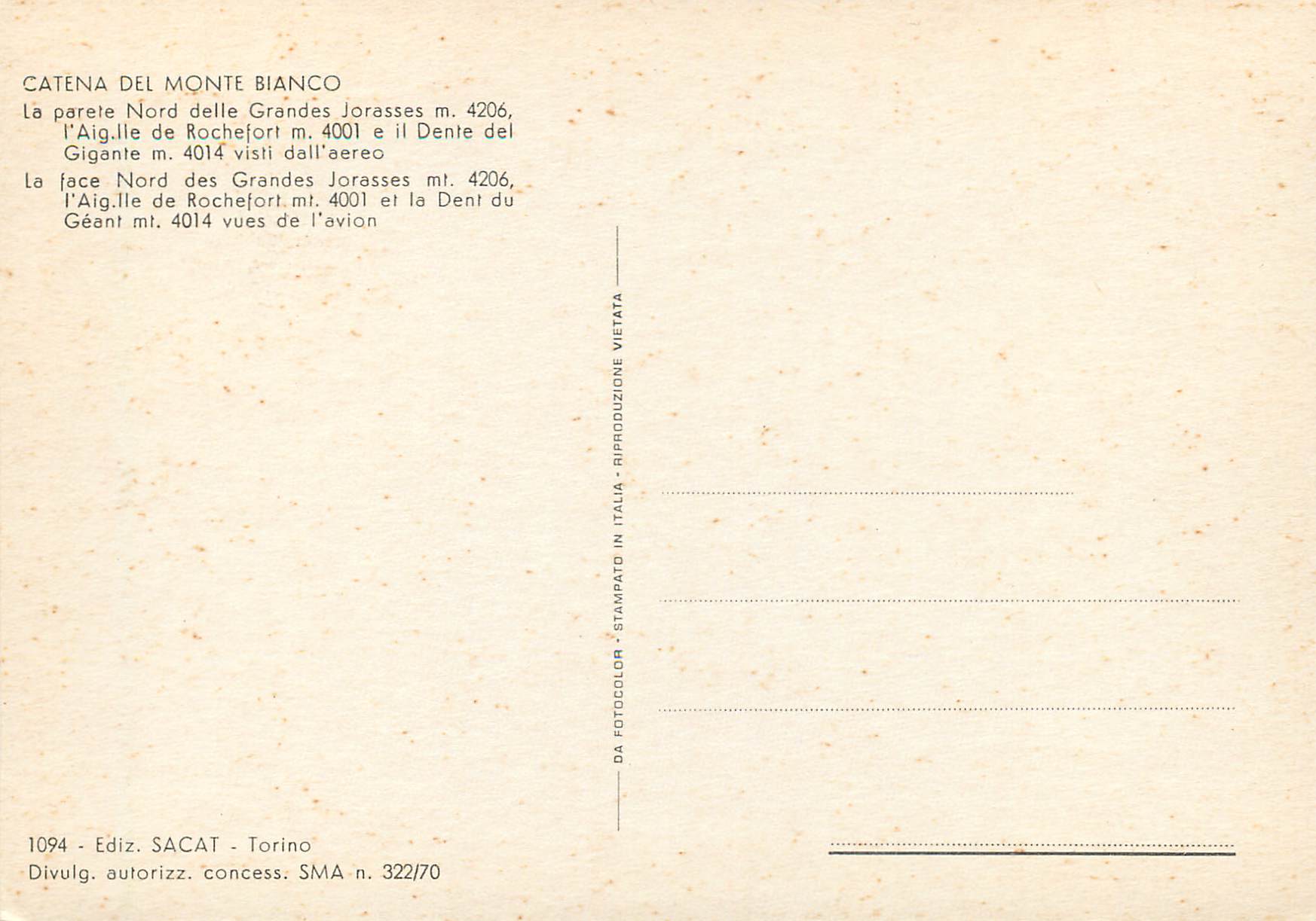 CPM Catena del Monte Bianco — Rückseite