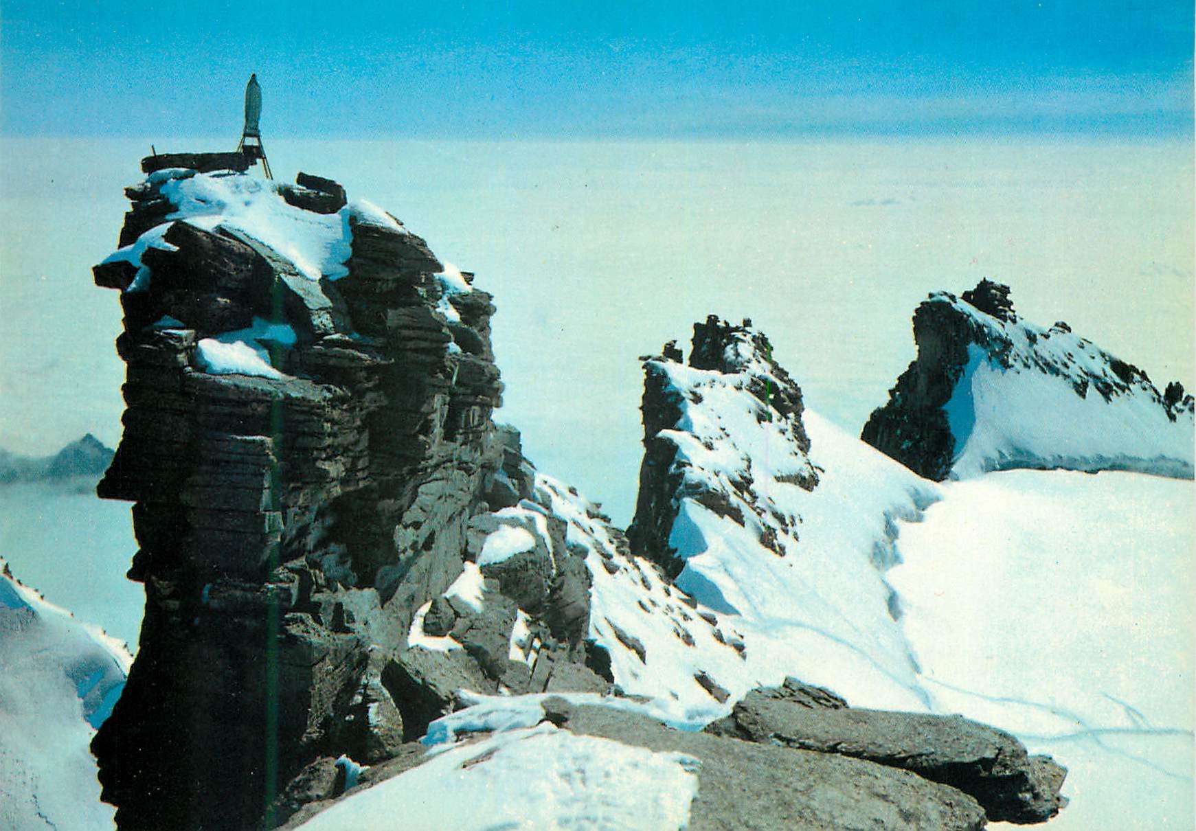 CPM Cogne Grand Paradis 4060m avec la statue de la Vierge au sommet