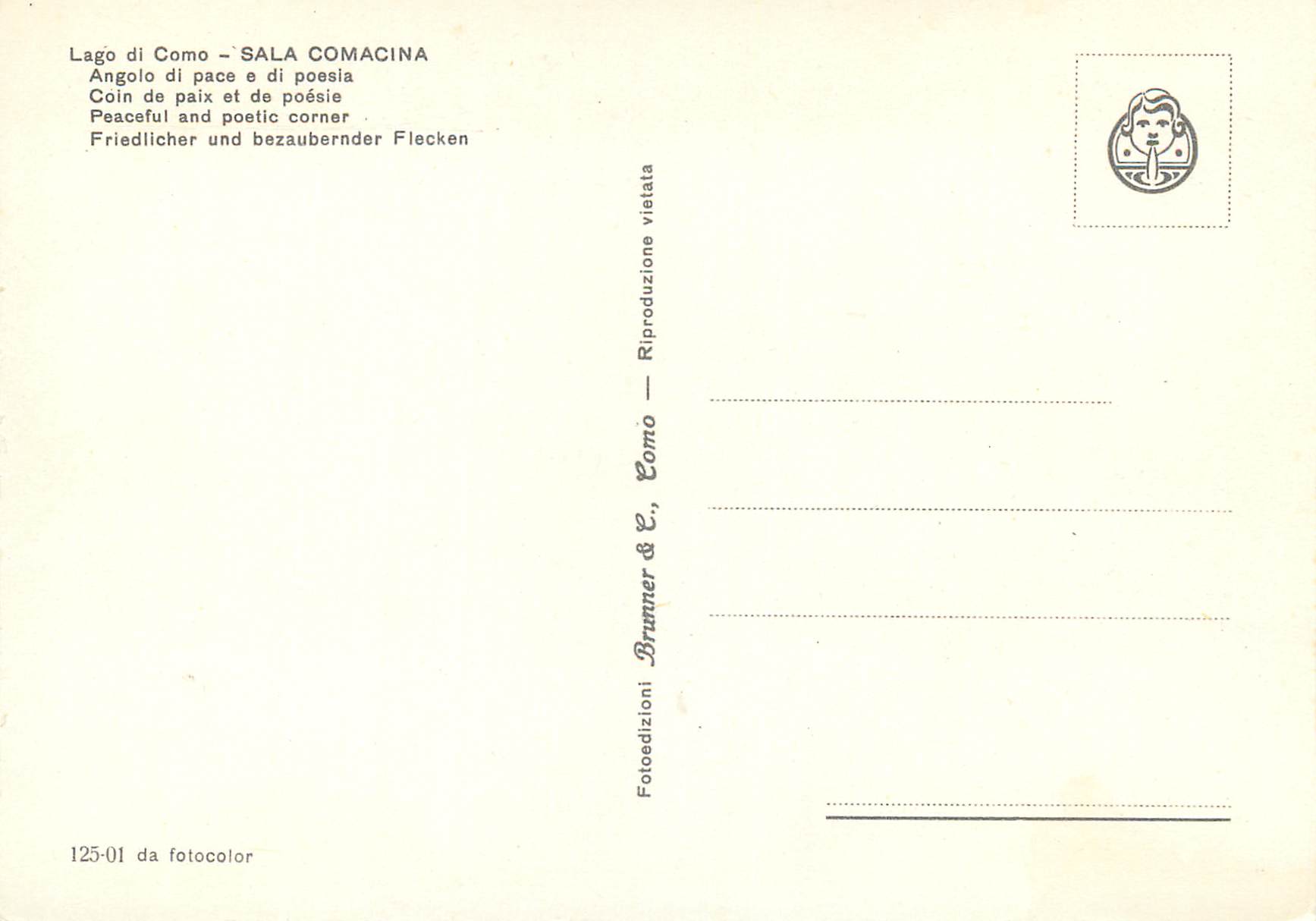 CPM Lago di Corno Sala Comacina Coin de paix et de poesie — Rückseite