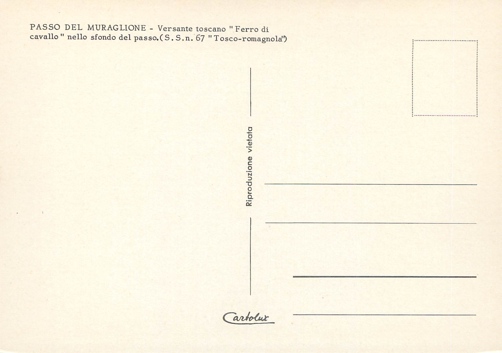 CPM Passo del Muraglione Versante toscano — Rückseite
