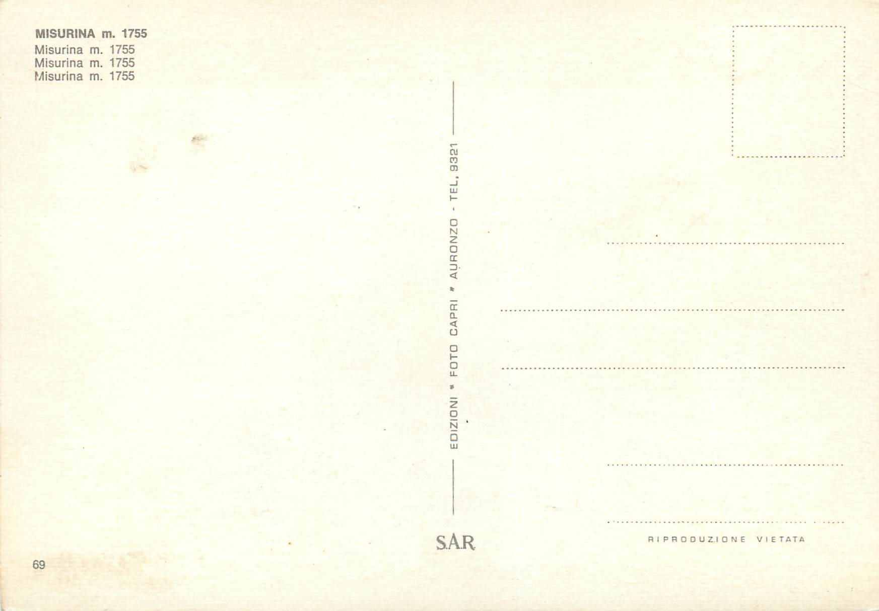CPM Misurina — Rückseite
