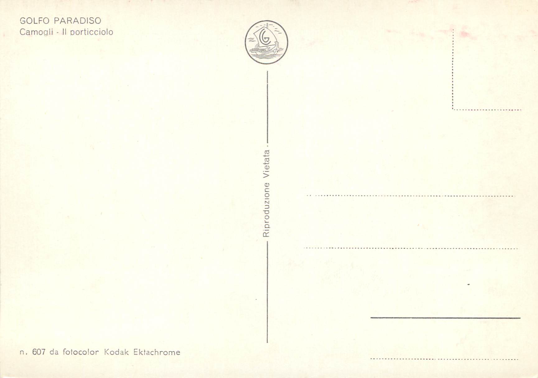 CPM Golfo Paradiso Camogli Il porticciolo — Rückseite