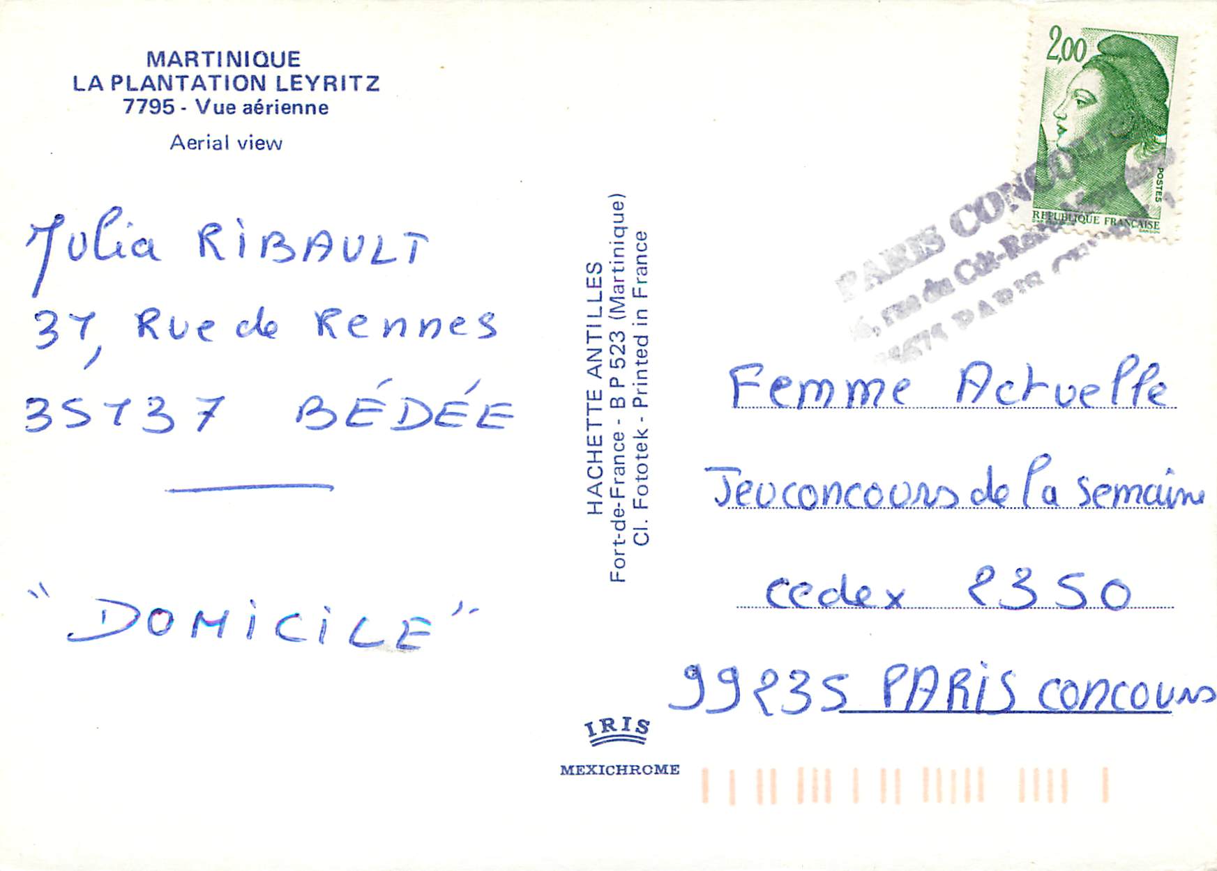 La Plantation Leyritz — Vue aérienne — IRIS — Rückseite