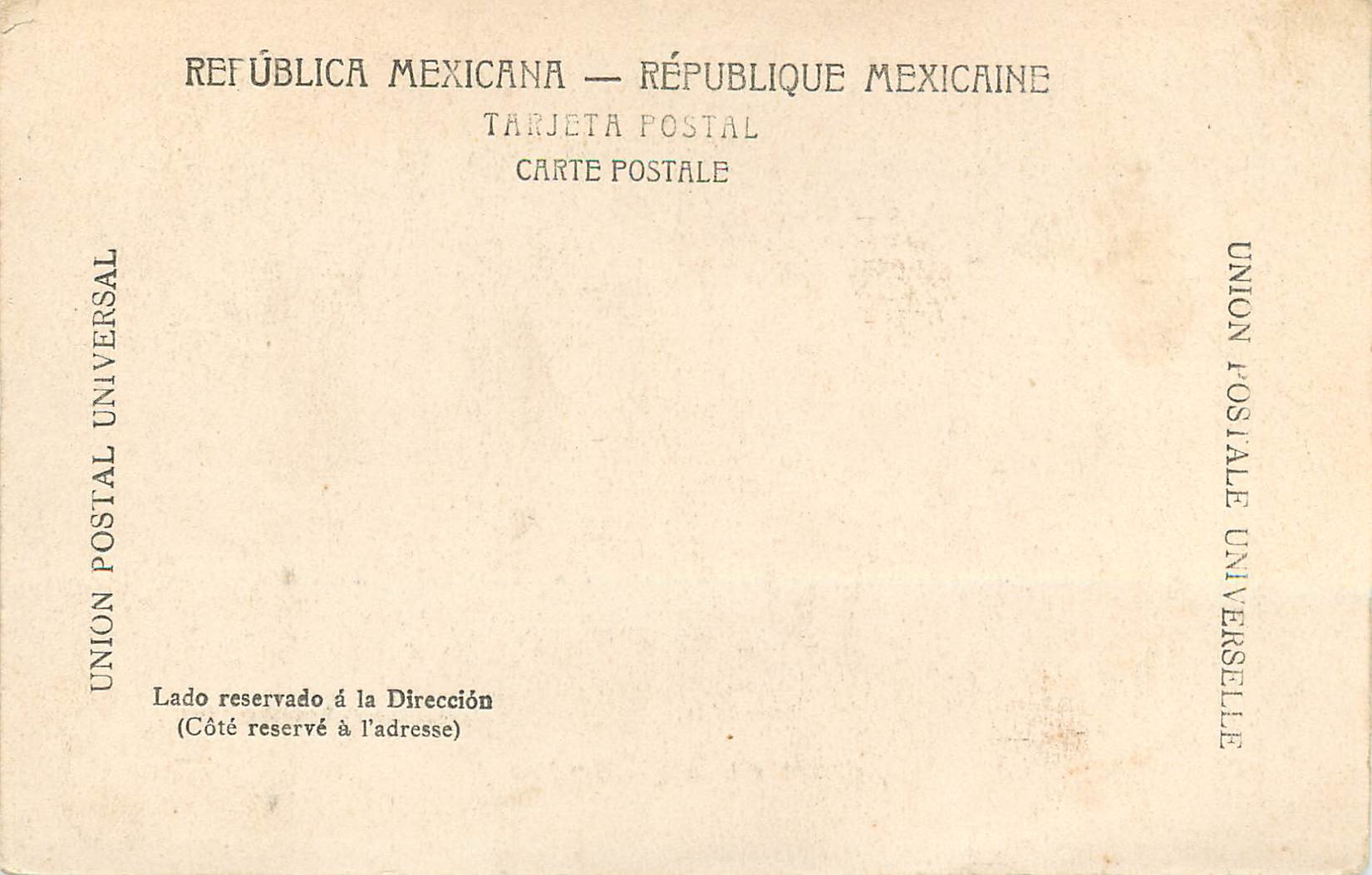 CPA Mexico Fuente en la Alameda — Rückseite