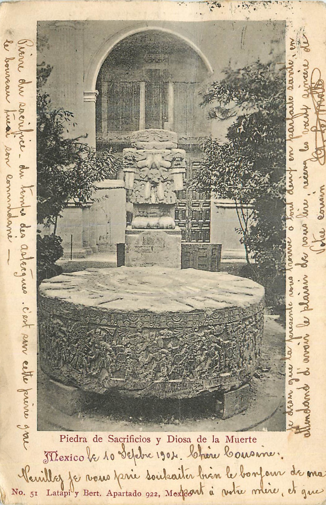 Piedra de Sacrificios y Diosas de la Muerte — Mexico — Latapi y Bert, No. 51
